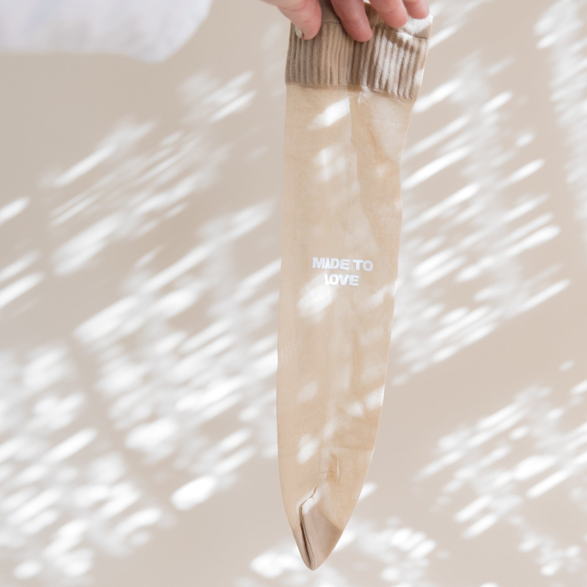 Maria La Rosa Socks Nude + White Made to Love Socks by Maria la Rosa