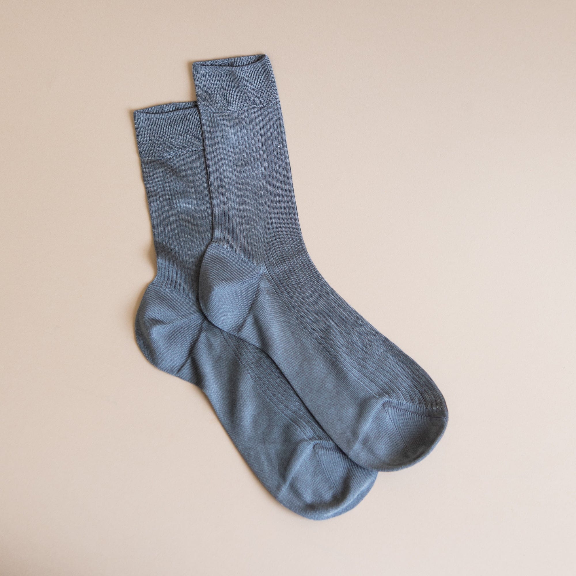 Maria La Rosa Socks Pewter One Ribbed Socks by Maria La Rosa