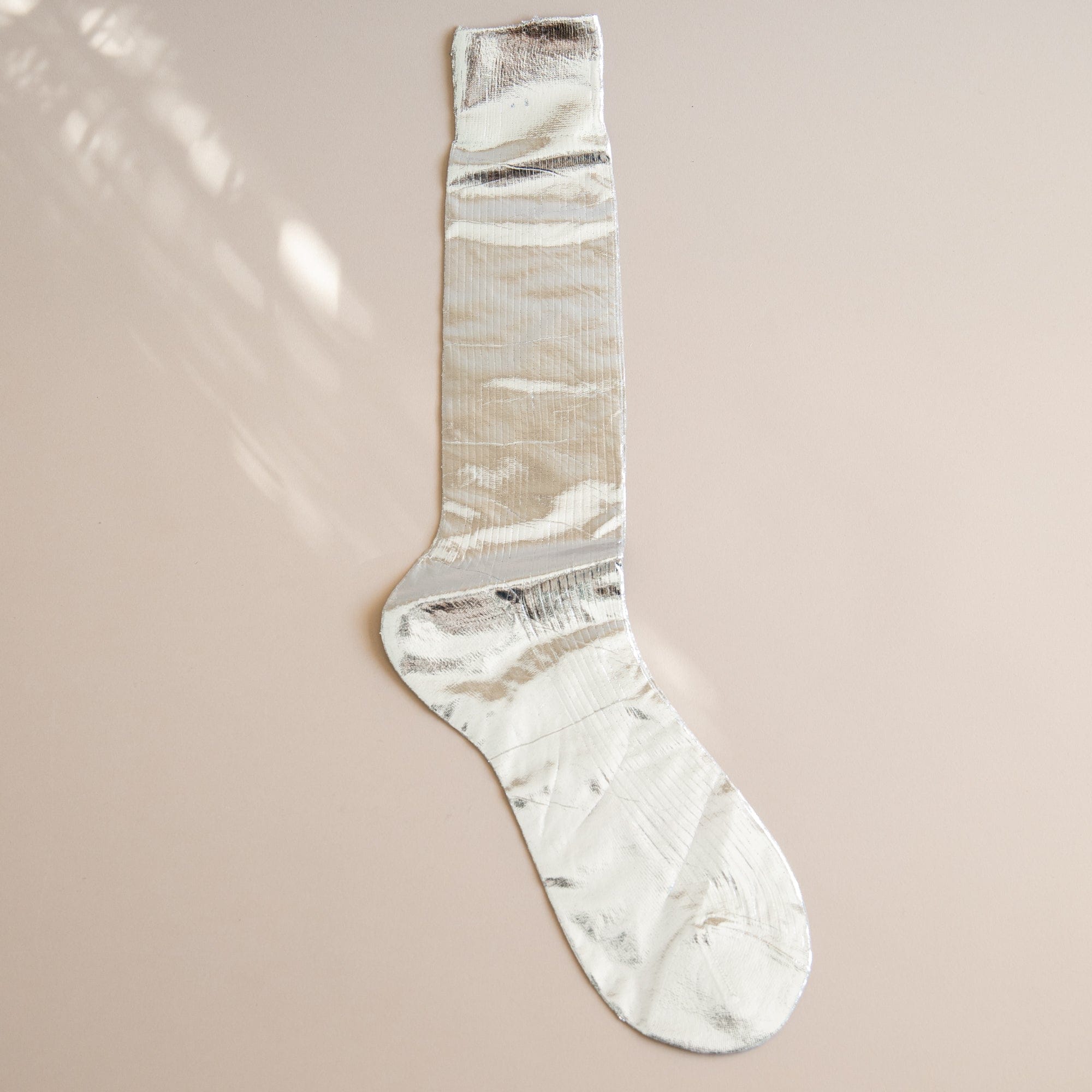 Maria La Rosa Socks Silver Maria La Rosa Men's One Ribbed Laminated Socks