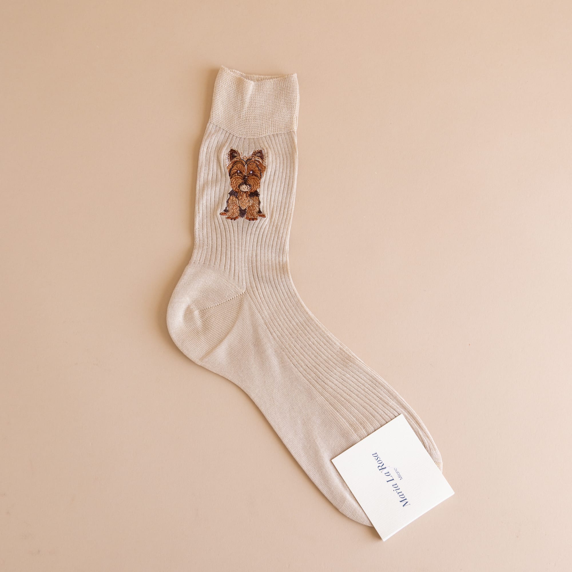 Maria La Rosa Socks Terrier / Beige Maria La Rosa Doggy Socks