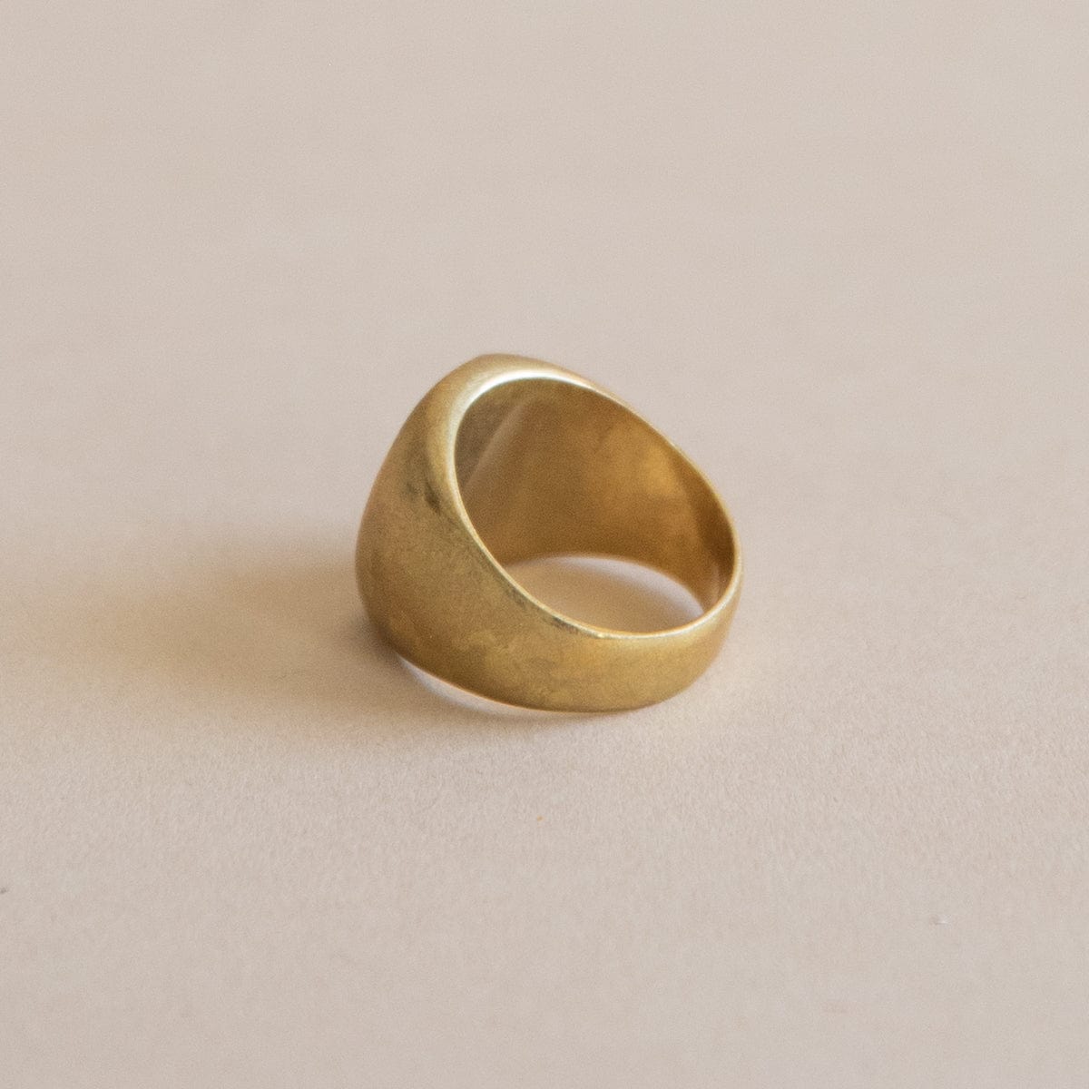 Marion Cage Rings Bronze Statement Signet