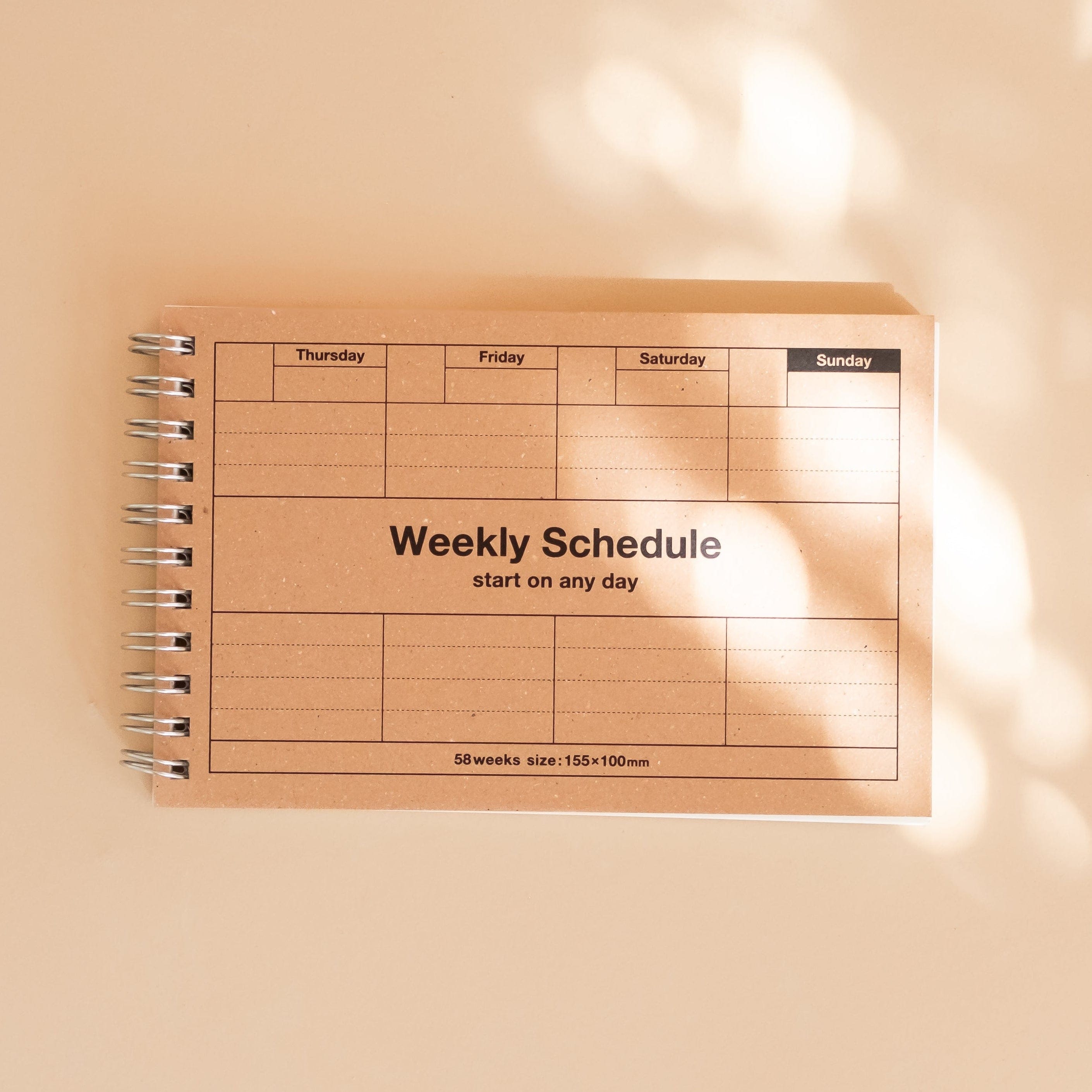 MARK'S Inc. Stationery + Notebooks Kraft Weekly Schedule