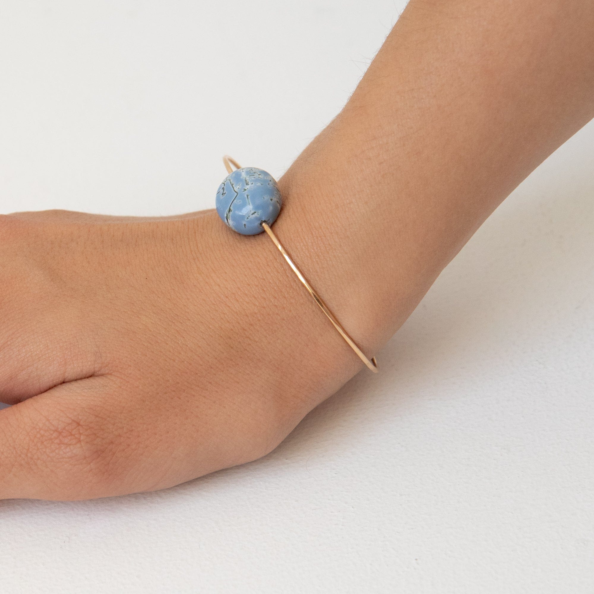 Mary MacGill Bracelets Cuff Bracelet in Blue Opal by Mary MacGill