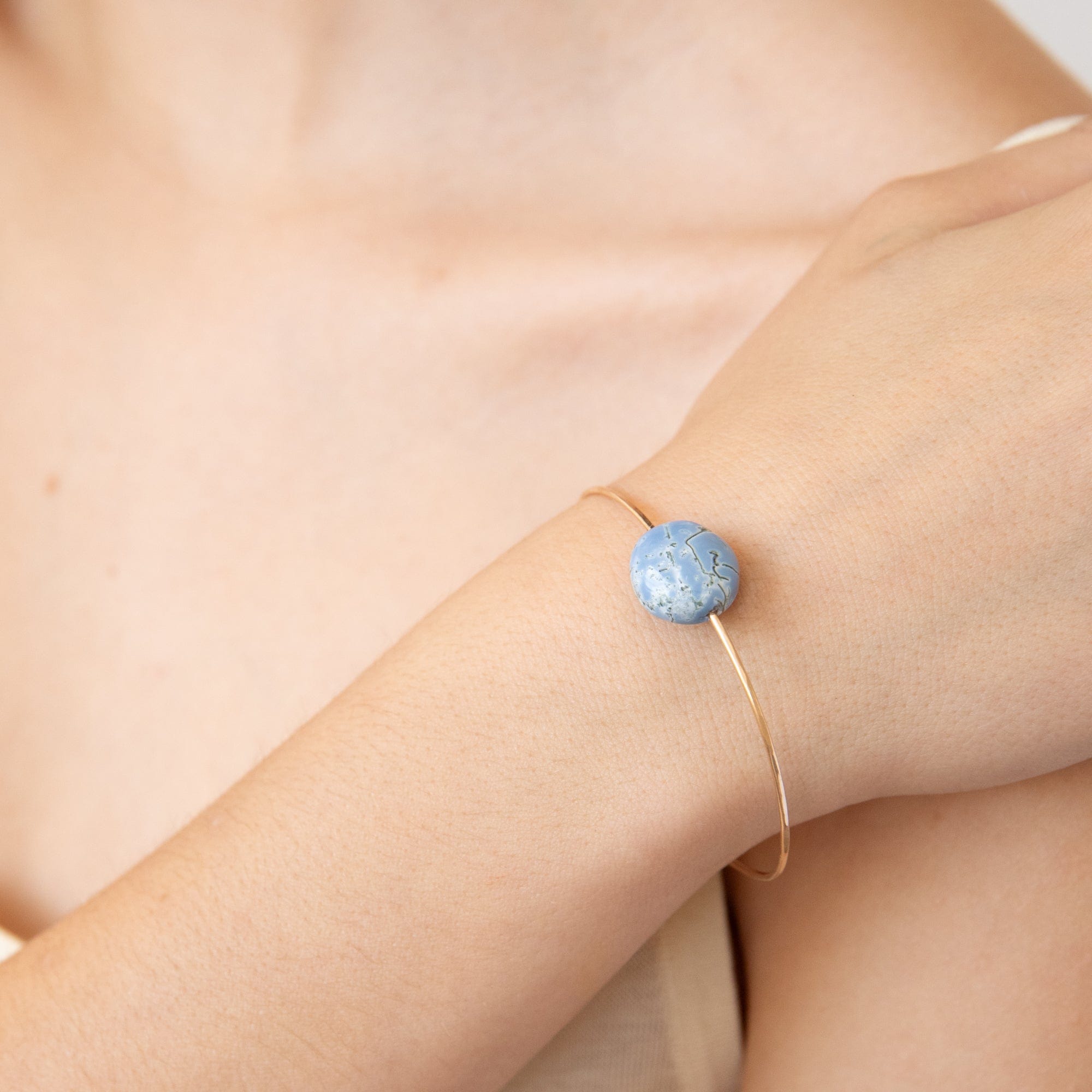 Mary MacGill Bracelets Cuff Bracelet in Blue Opal by Mary MacGill