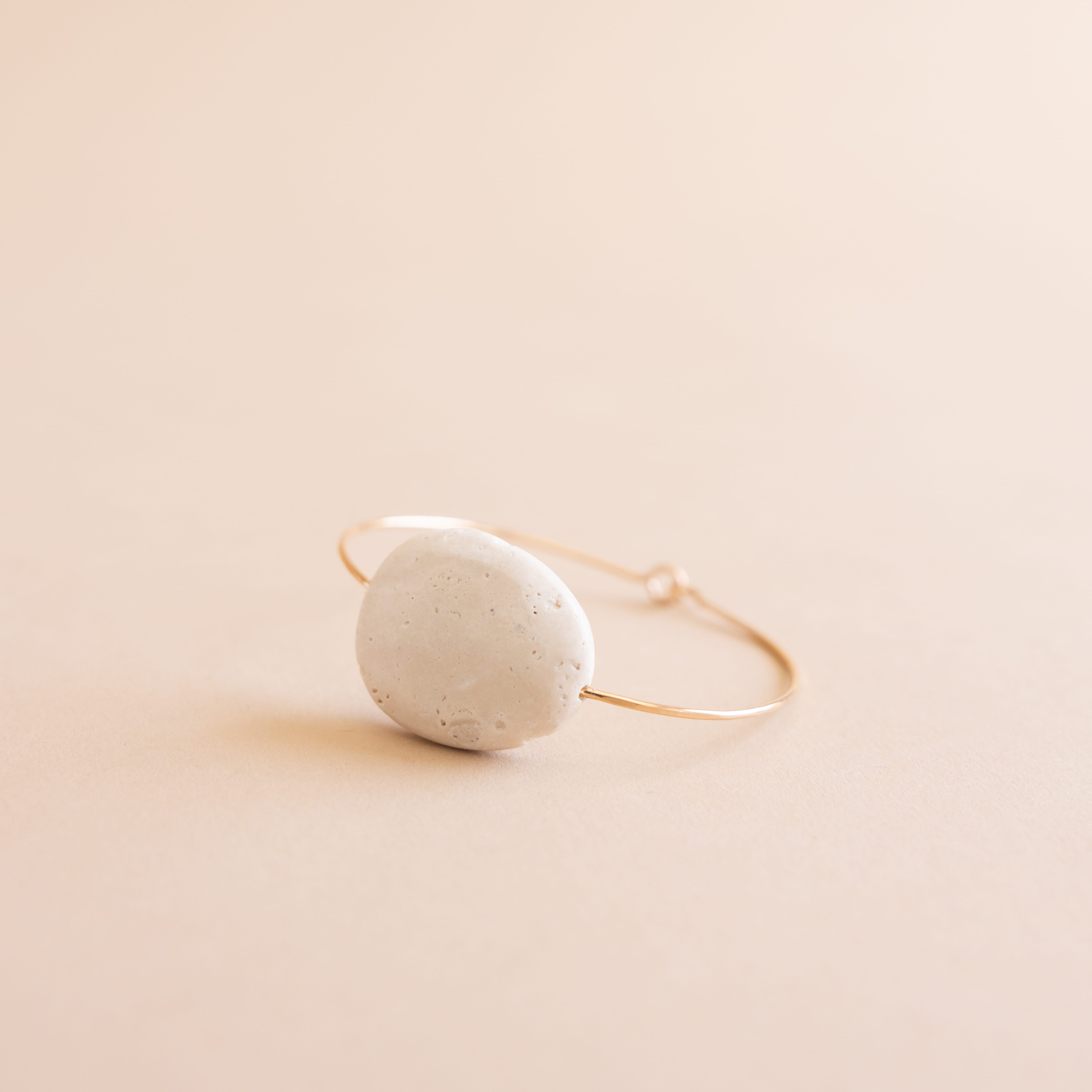 Mary MacGill Bracelets Roman Travertine Stone Cuff Bracelet by Mary MacGill