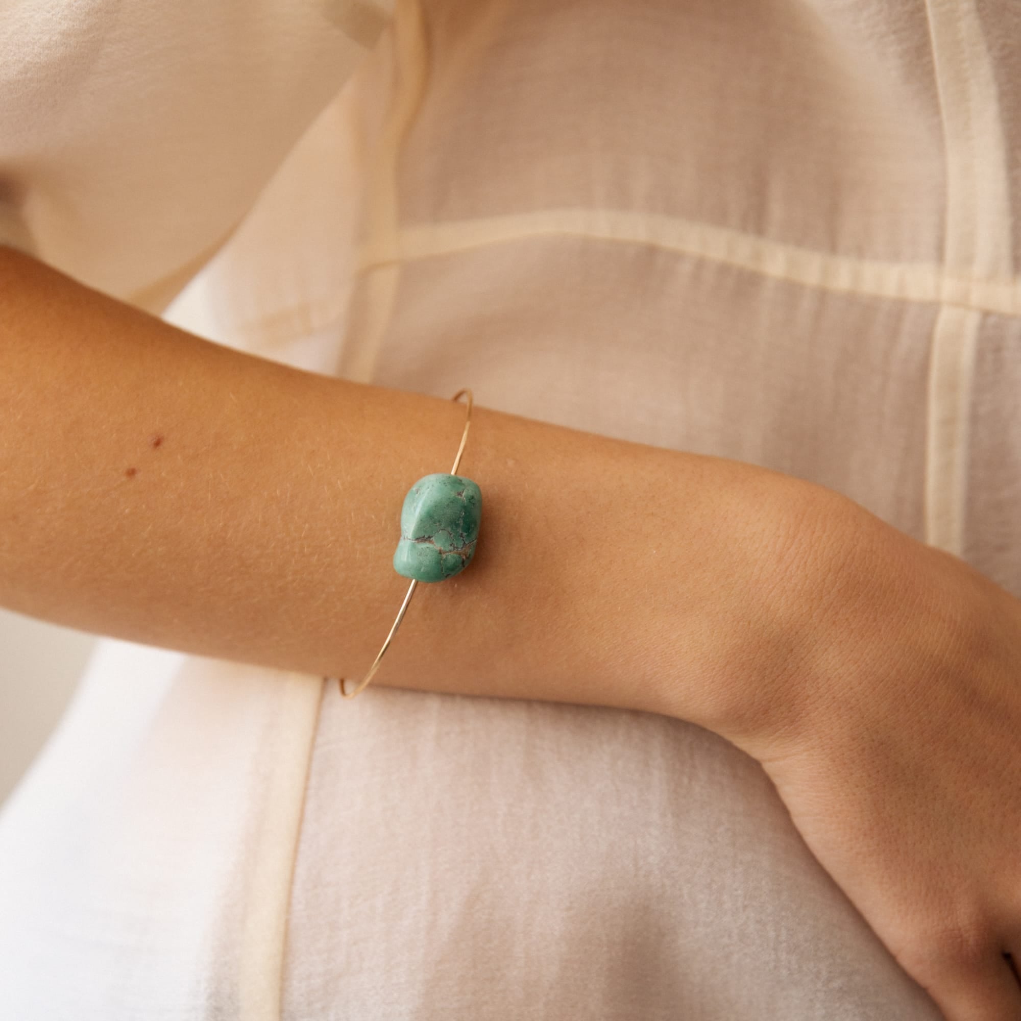Mary MacGill Bracelets Stone Cuff Bracelet by Mary MacGill