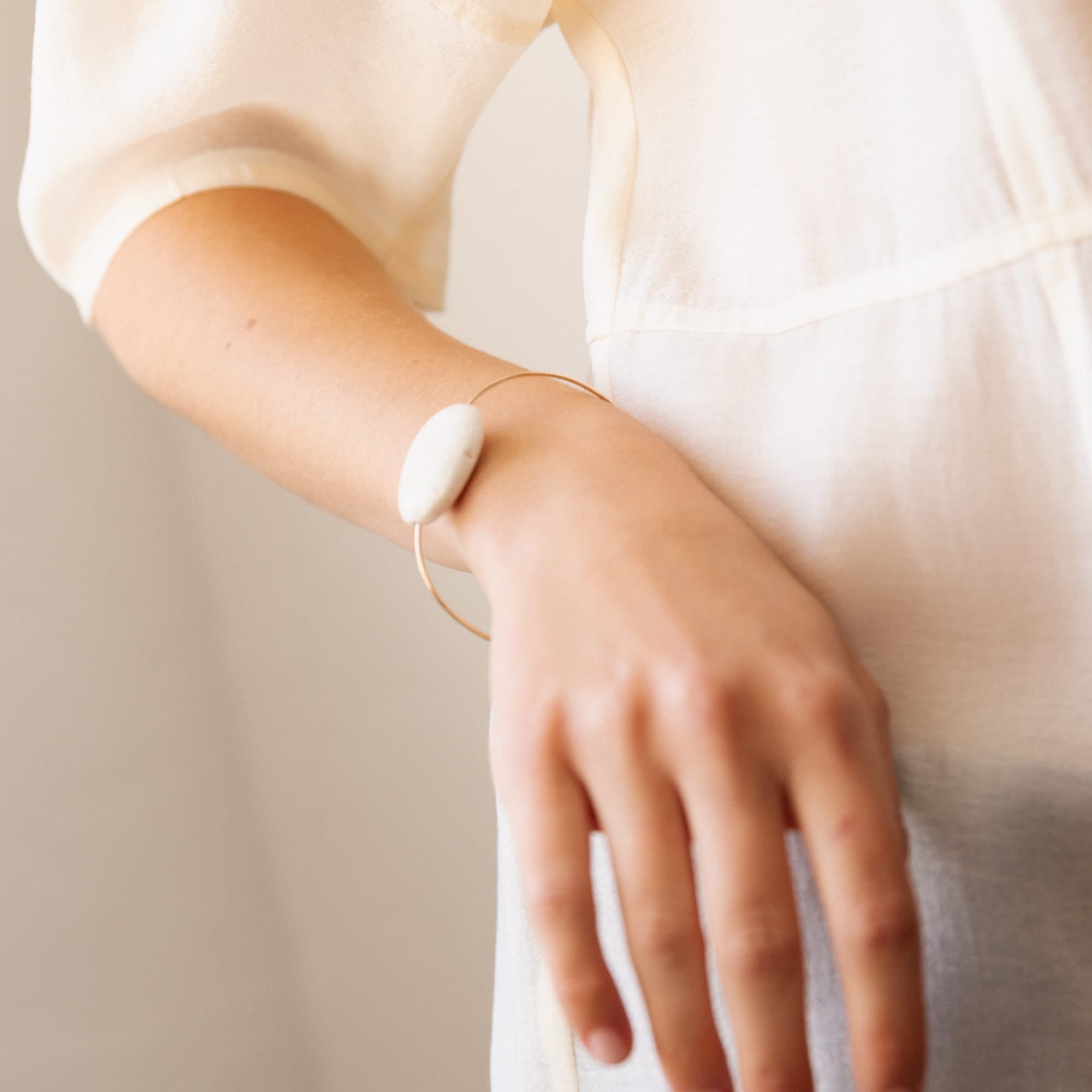 Mary MacGill Bracelets Stone Cuff Bracelet by Mary MacGill