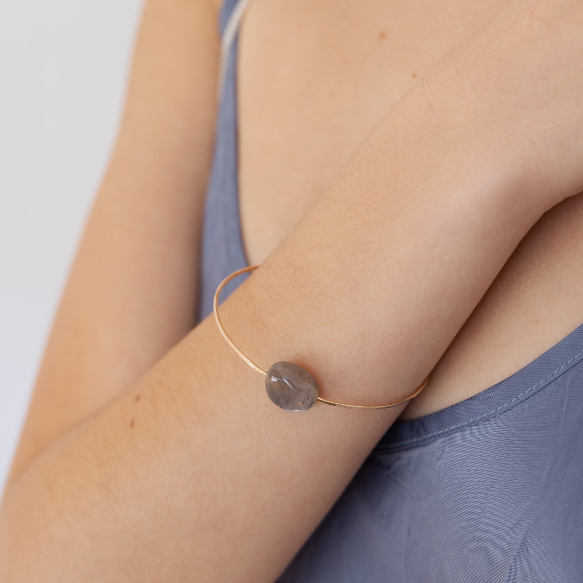 Mary MacGill Bracelets Stone Cuff Bracelet by Mary MacGill