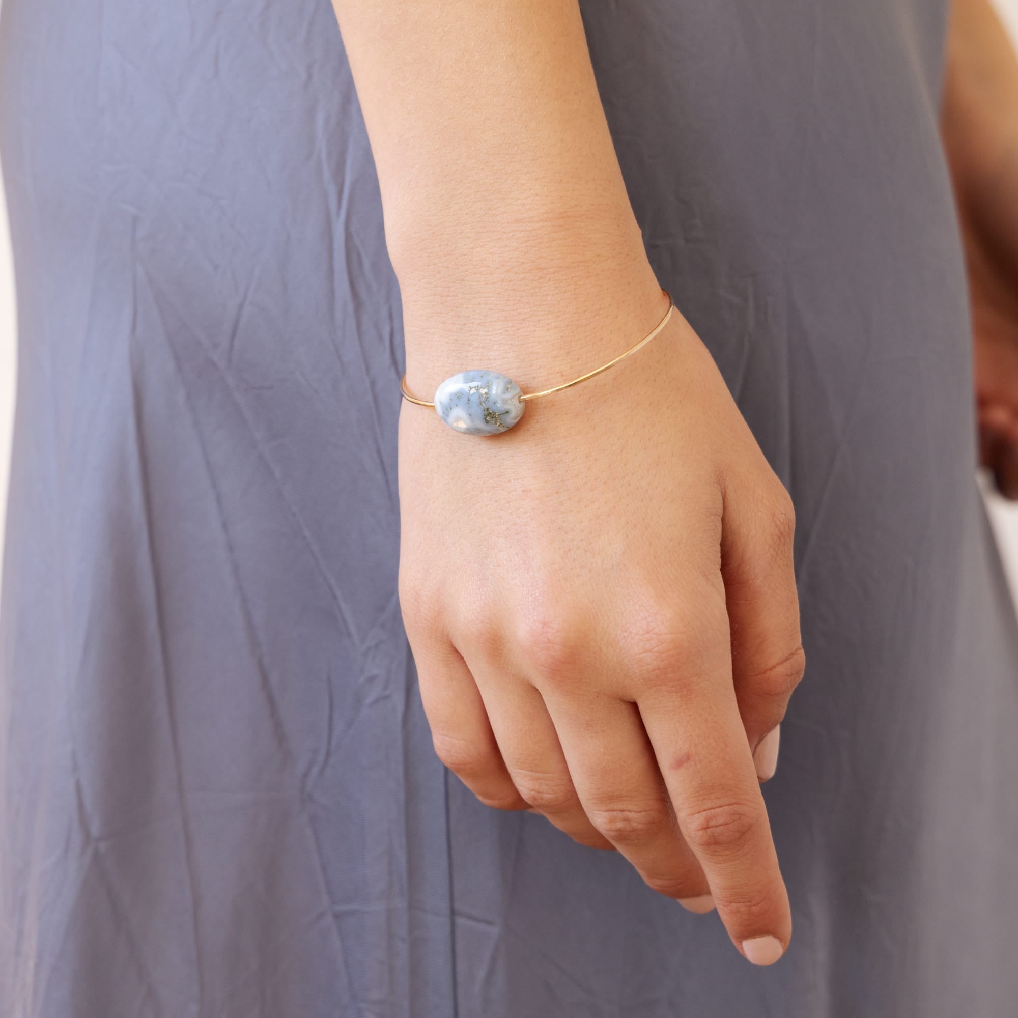 Mary MacGill Bracelets Stone Cuff Bracelet by Mary MacGill