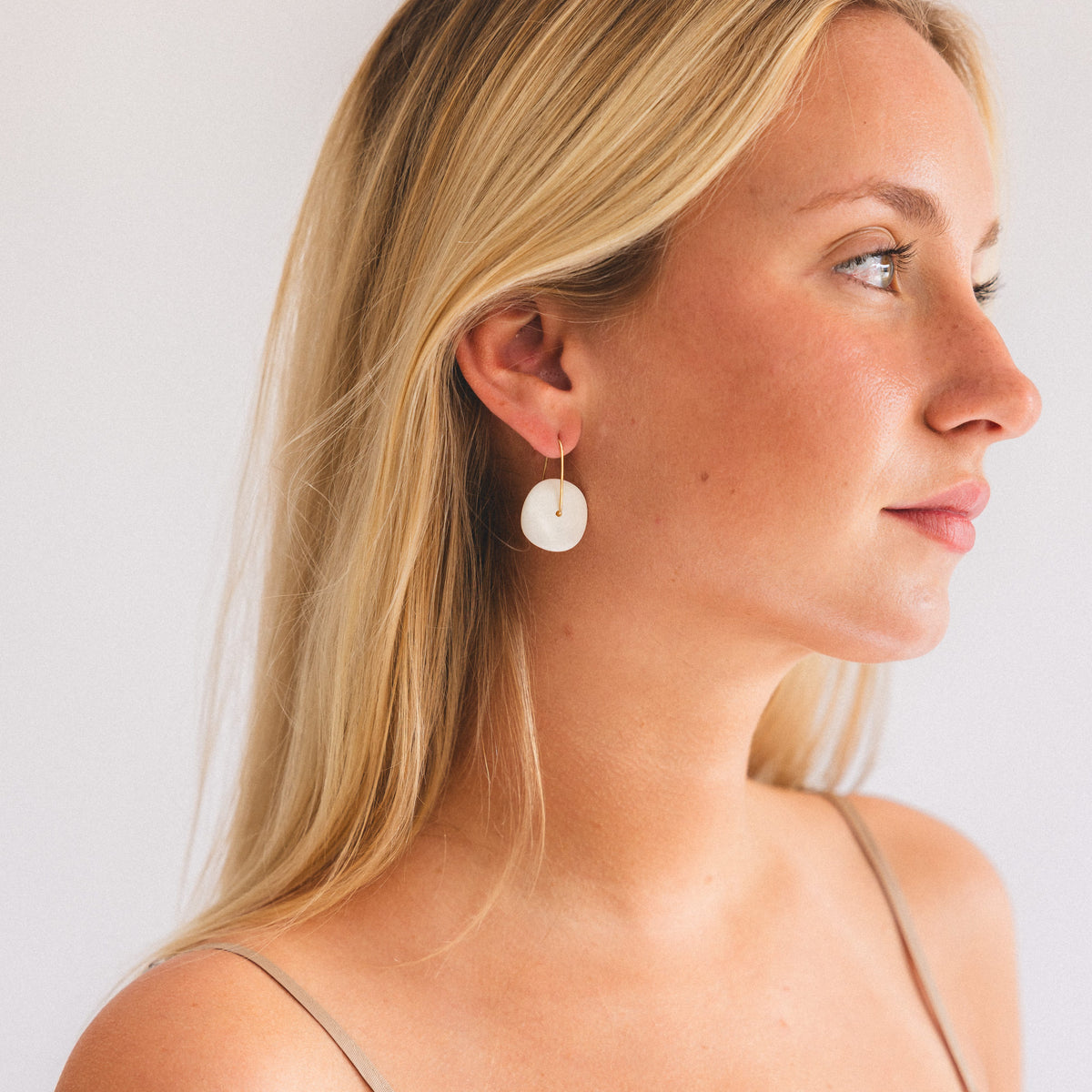 Mary MacGill Earrings Carved Horn Earrings by Mary MacGill