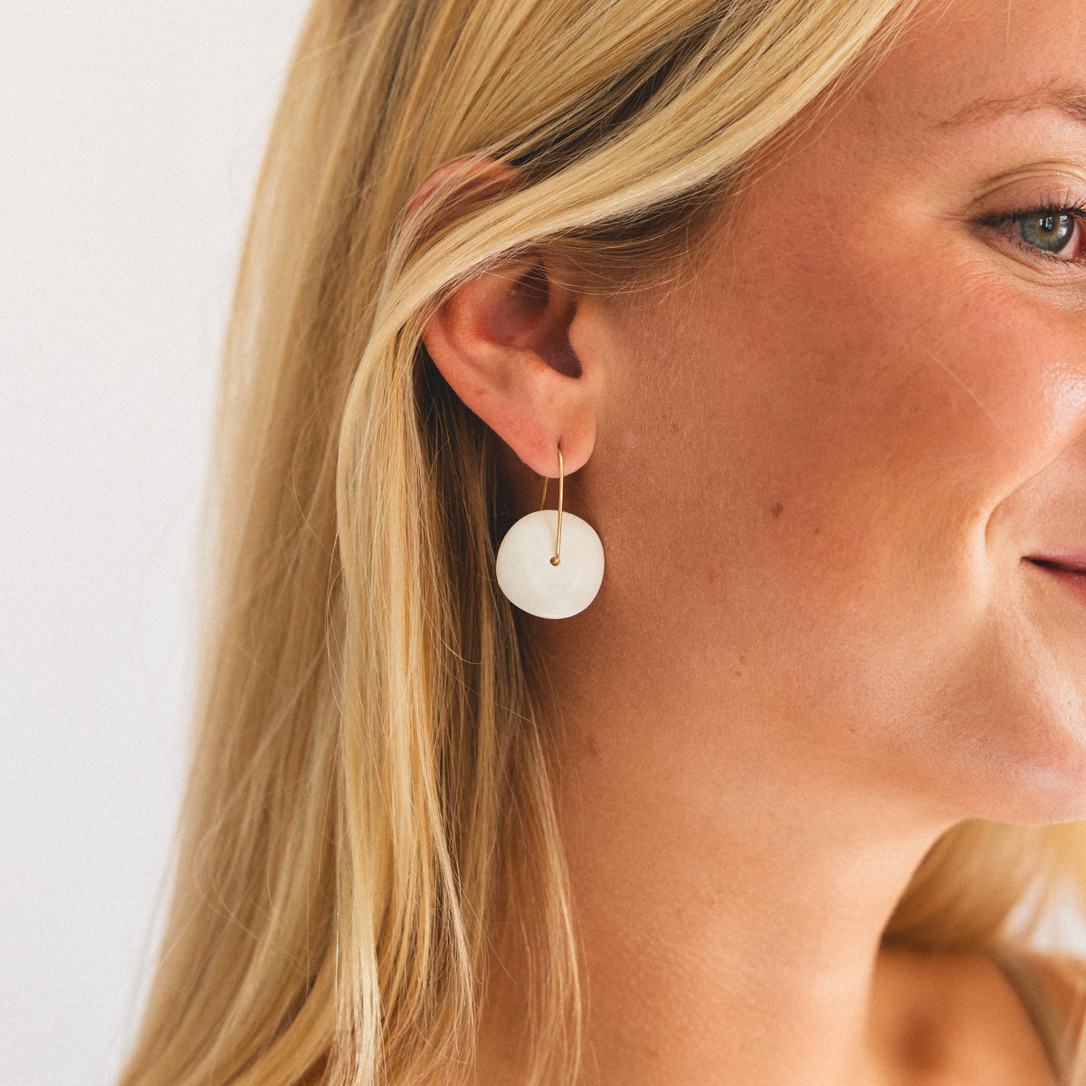Mary MacGill Earrings Carved Horn Earrings by Mary MacGill