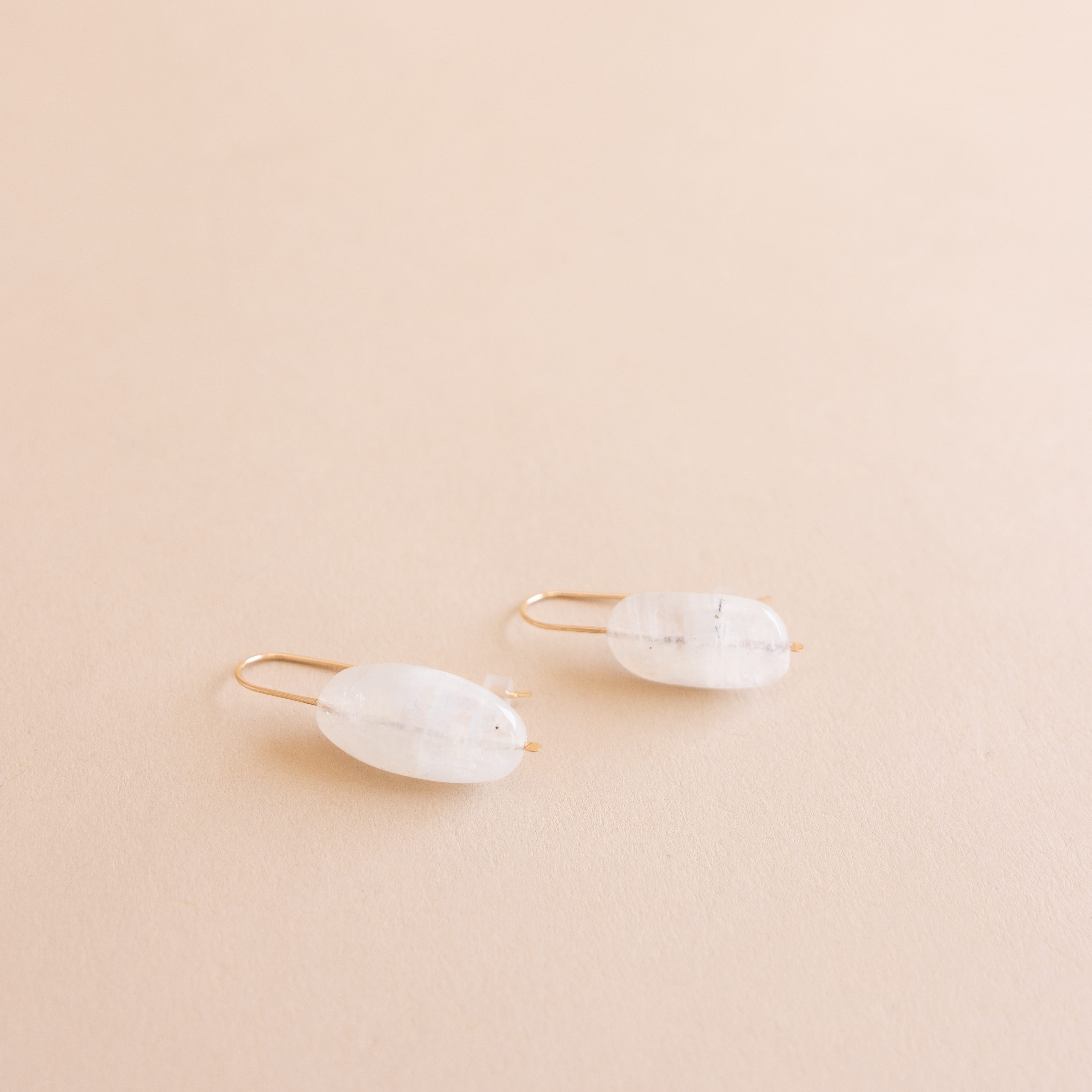 Mary MacGill Earrings Moonstone Drop Earrings by Mary MacGill