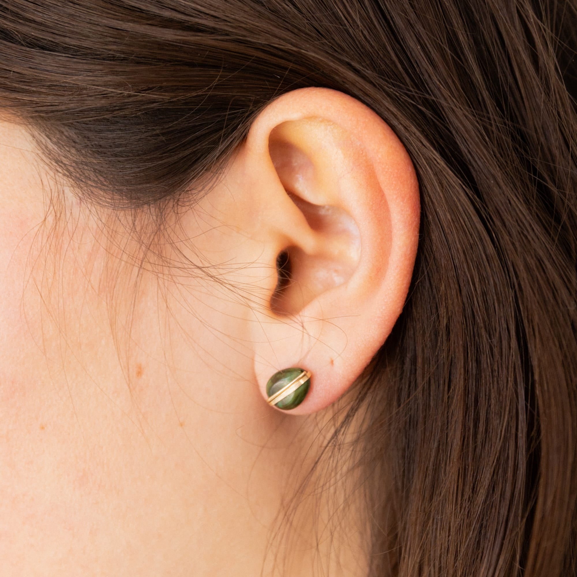 Mary MacGill Earrings Turquoise Studs by Mary MacGill