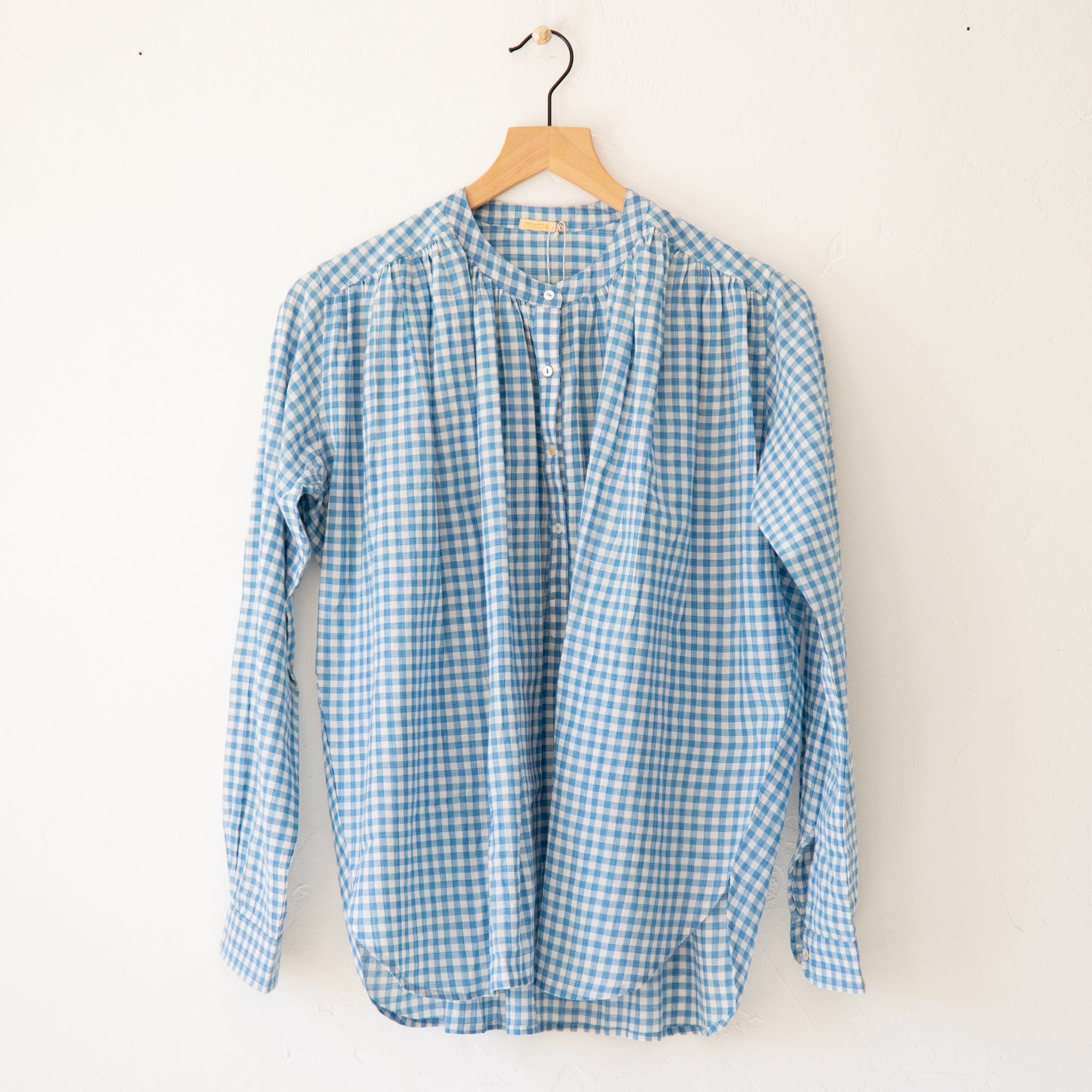 Matta NY Tops Lake / X-Small Bheeti Tie Dye Checks Top by Matta