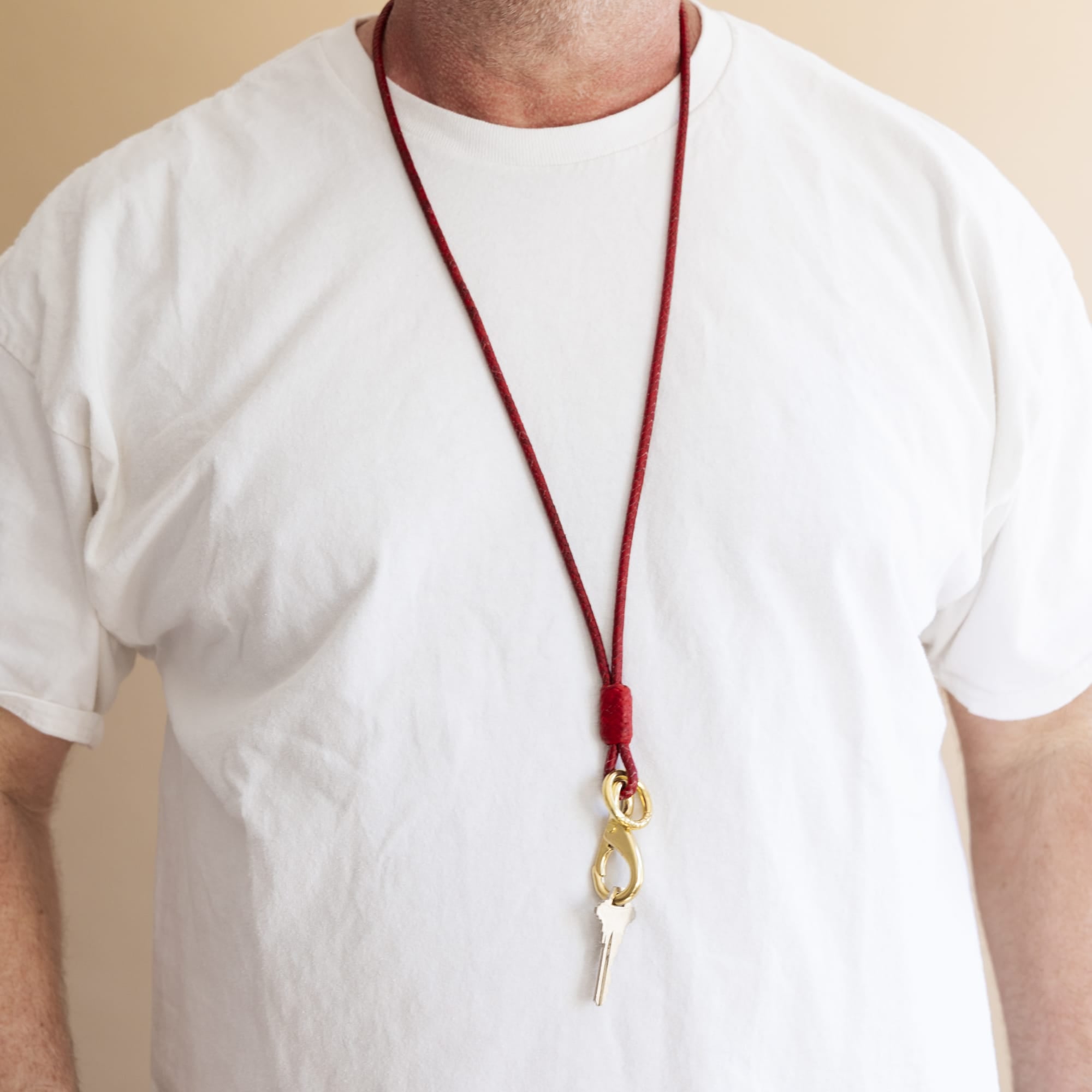 Leather & Brass Key Lanyard