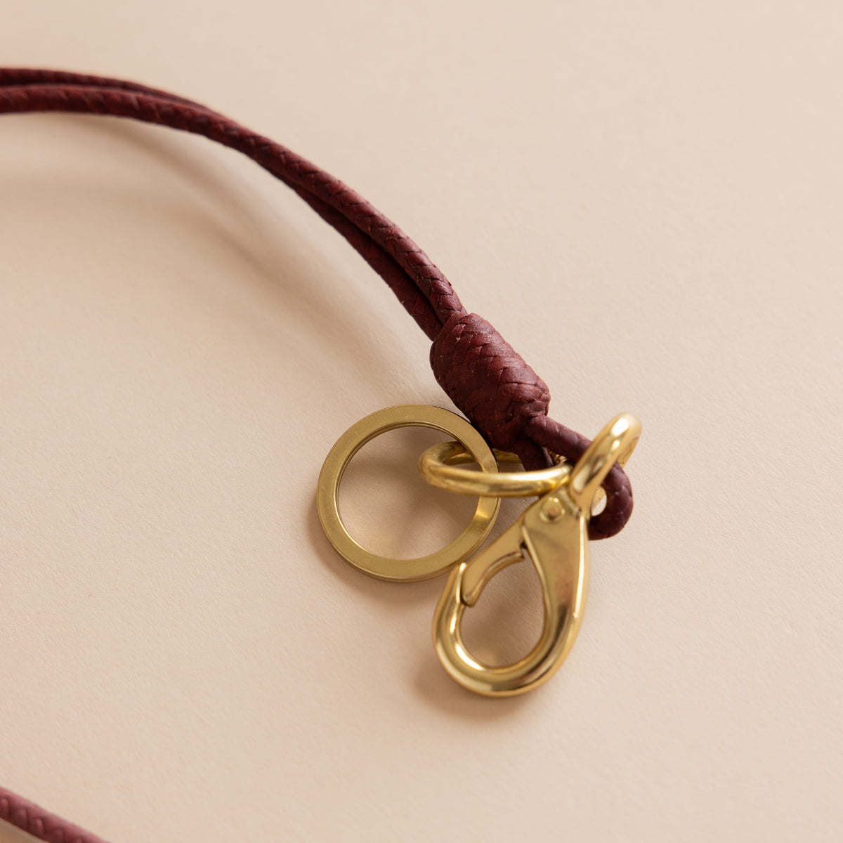 Matthew Ready Keychains Leather & Brass Key Lanyard