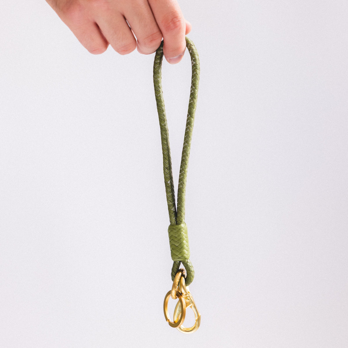 Matthew Ready Keychains Leather & Brass Wristlet Keychain
