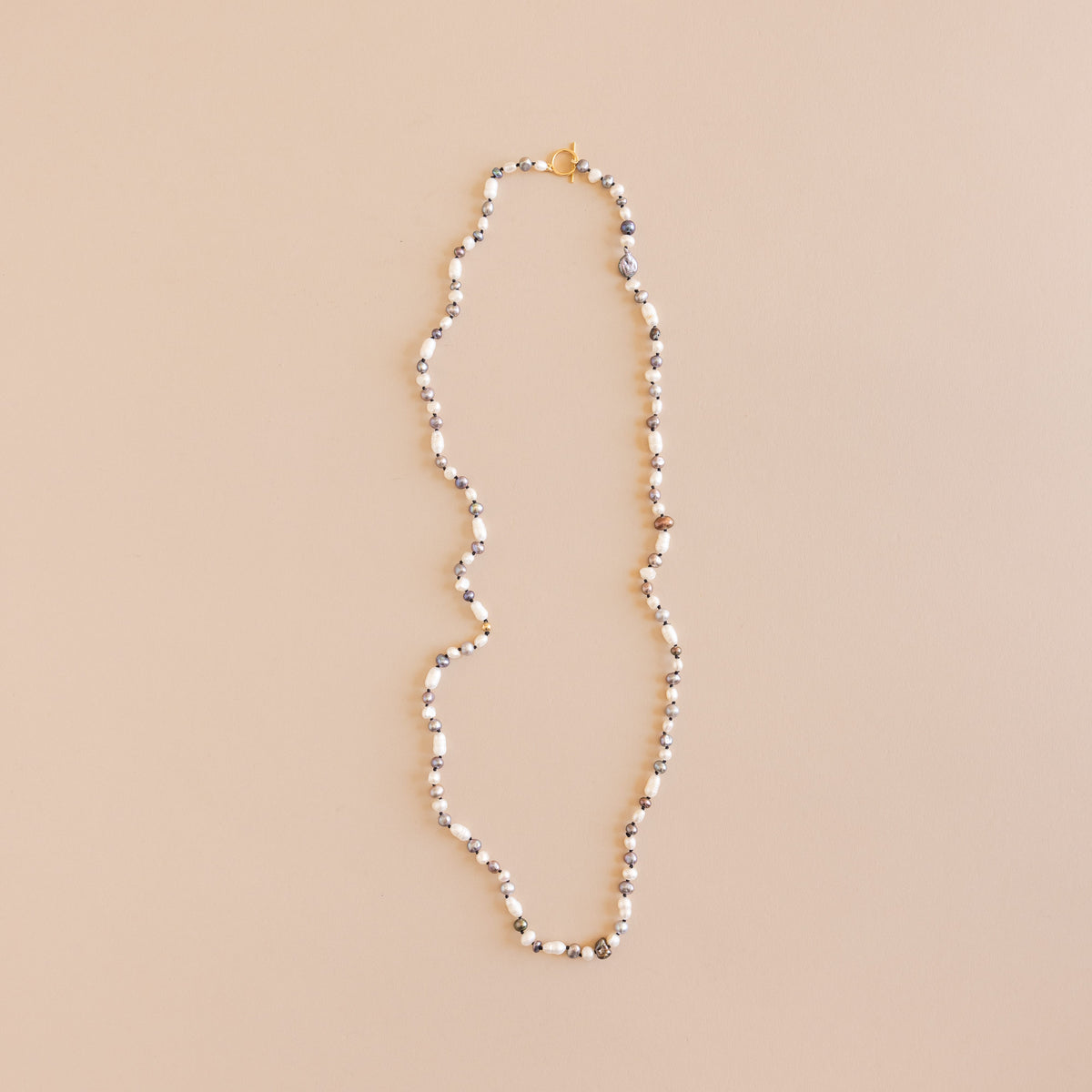Matthew Ready Necklaces 29" with Toggle Clasp Beaded Mixed Cultured Pearl Necklace