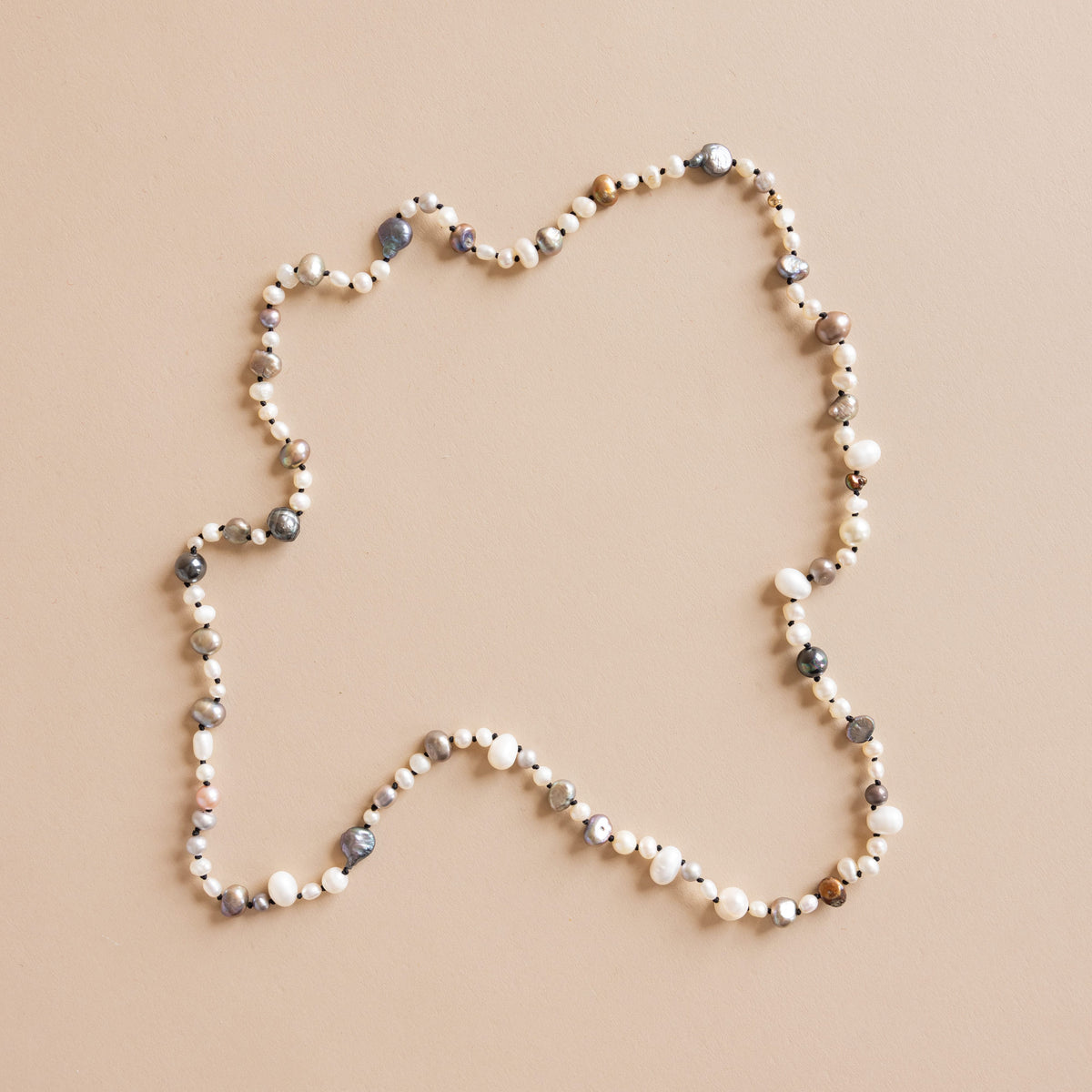Matthew Ready Necklaces 30" with 14K Bead Beaded Mixed Cultured Pearl Necklace