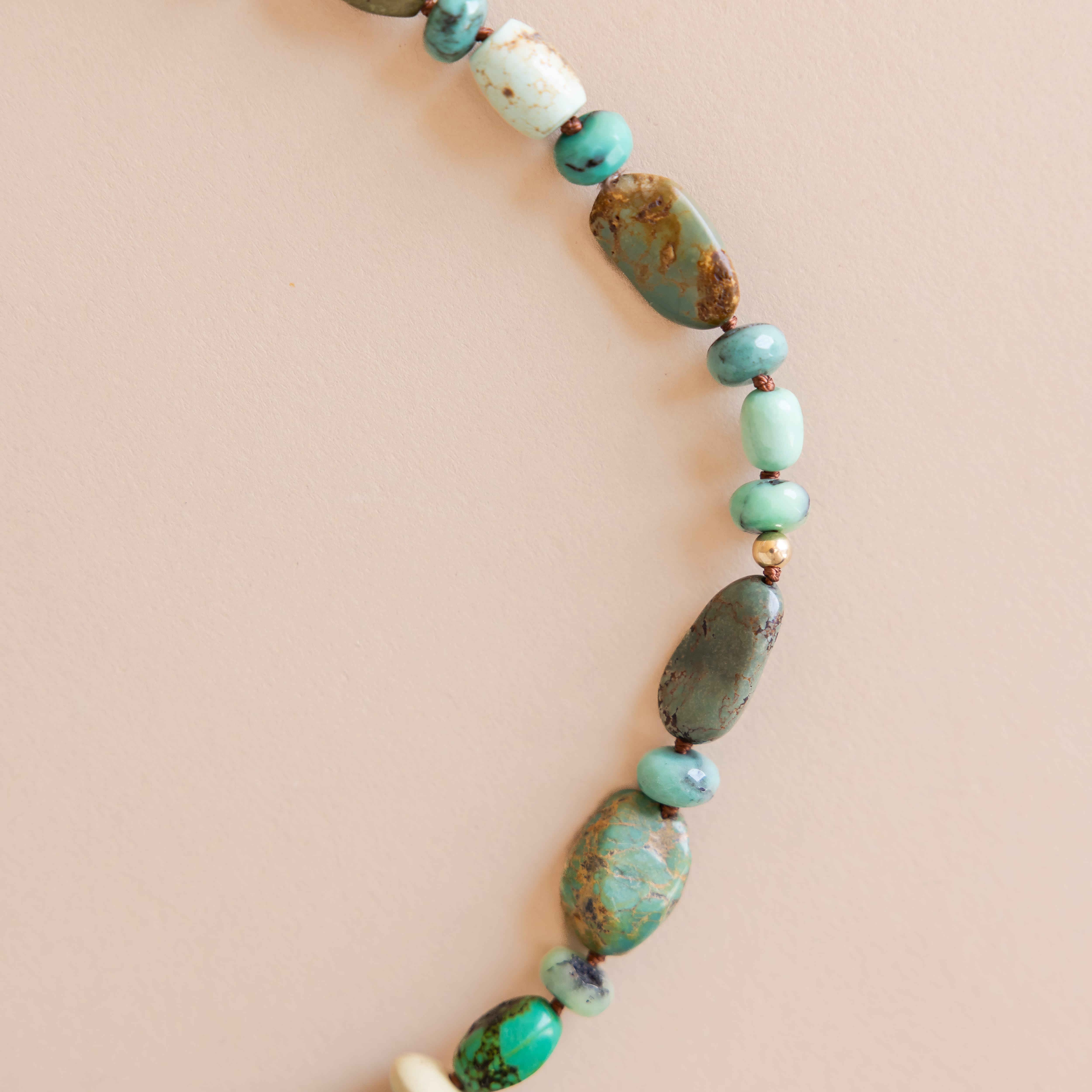 Matthew Ready Necklaces Beaded Mixed Turquoise Necklace