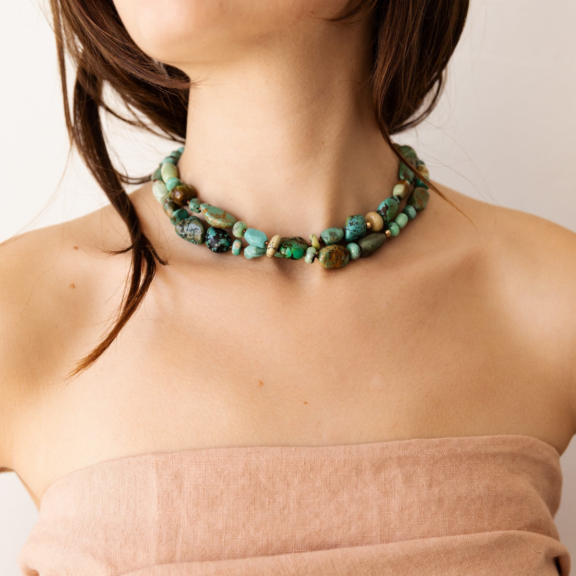 Matthew Ready Necklaces Beaded Mixed Turquoise Necklace