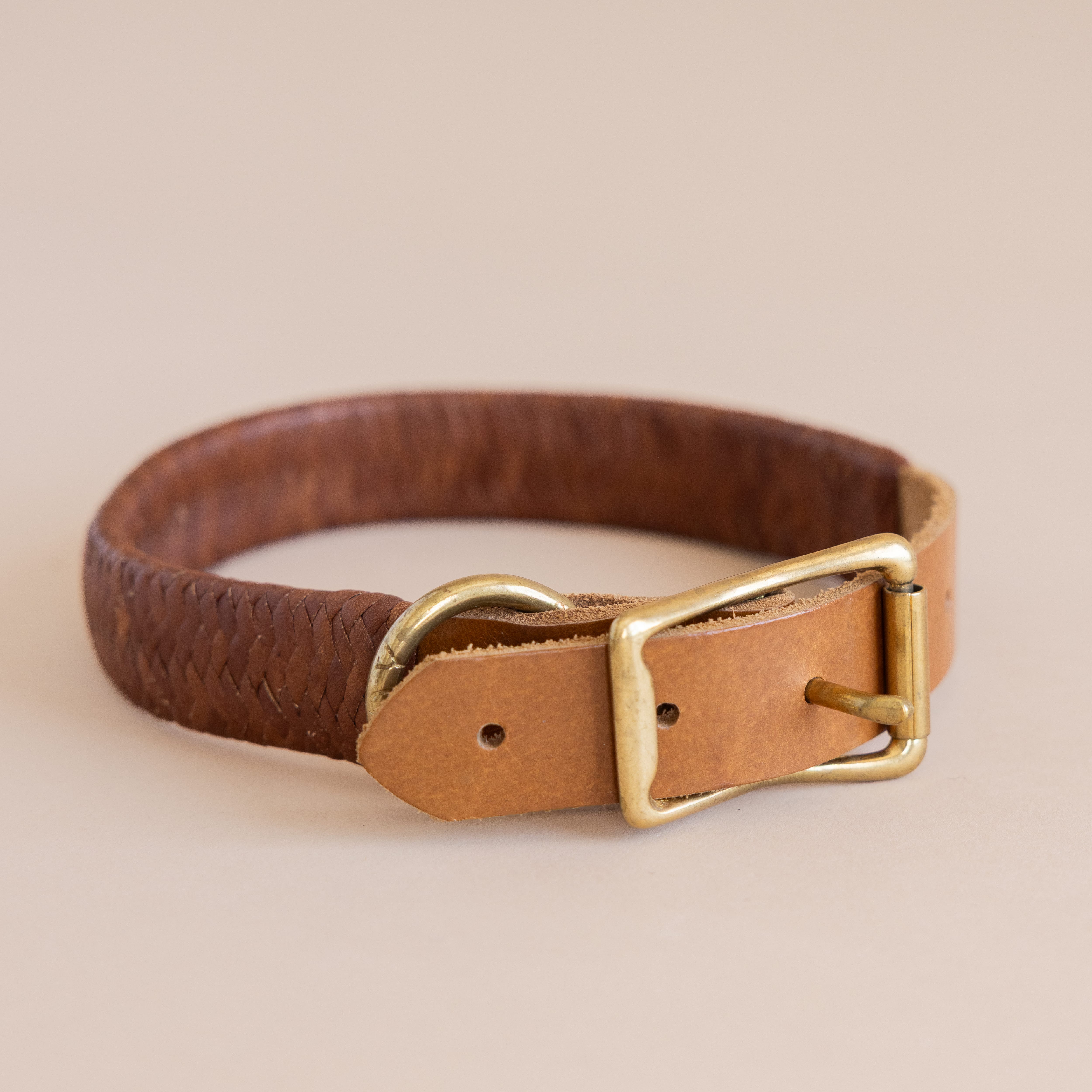 Matthew Ready pet accessories Braided Leather Dog Collar
