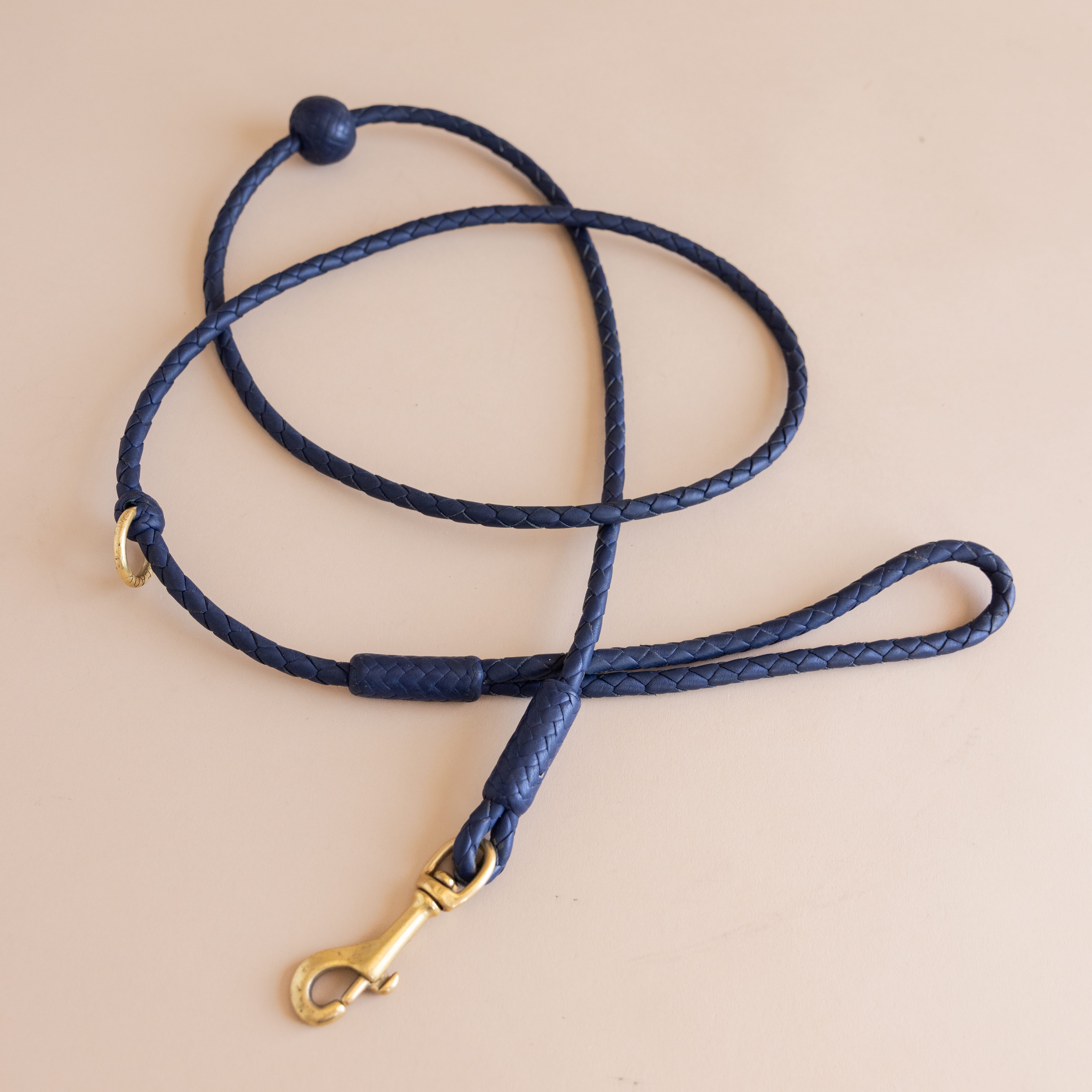 Matthew Ready pet accessories Leather & Brass Dog Leash