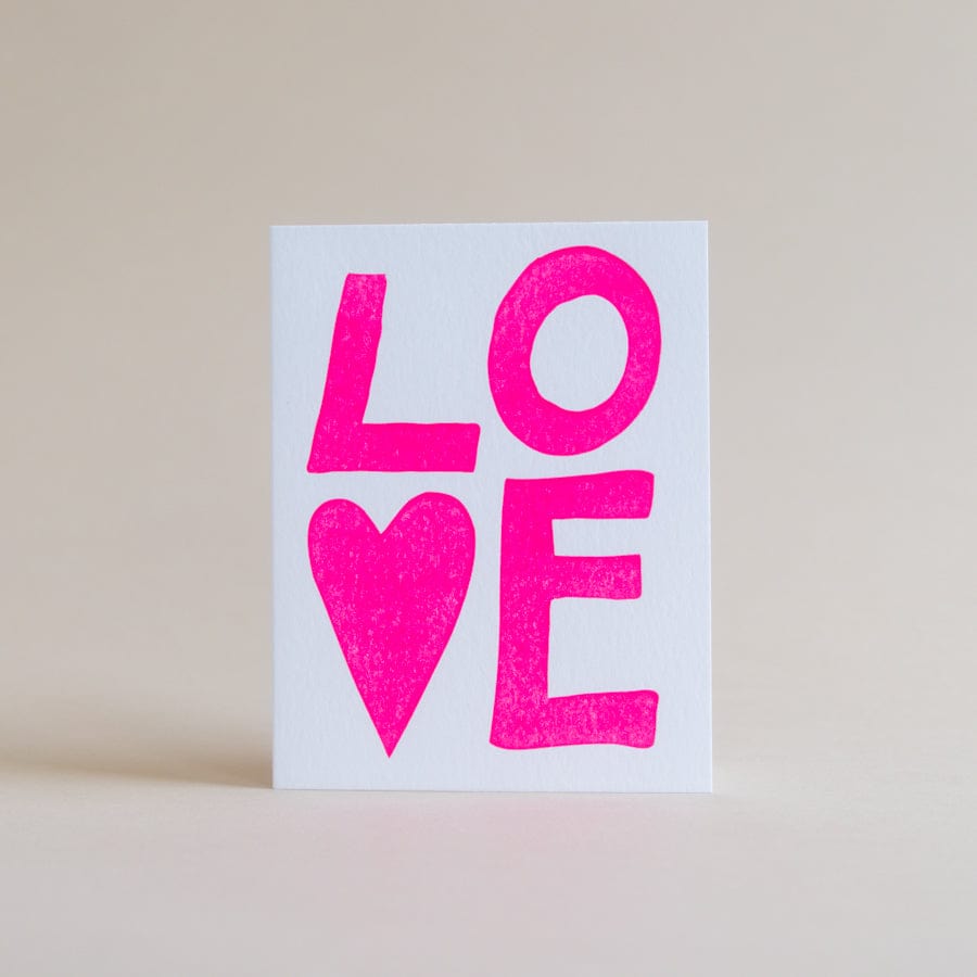 Meshwork Press Greeting Cards Pink Big Love Card