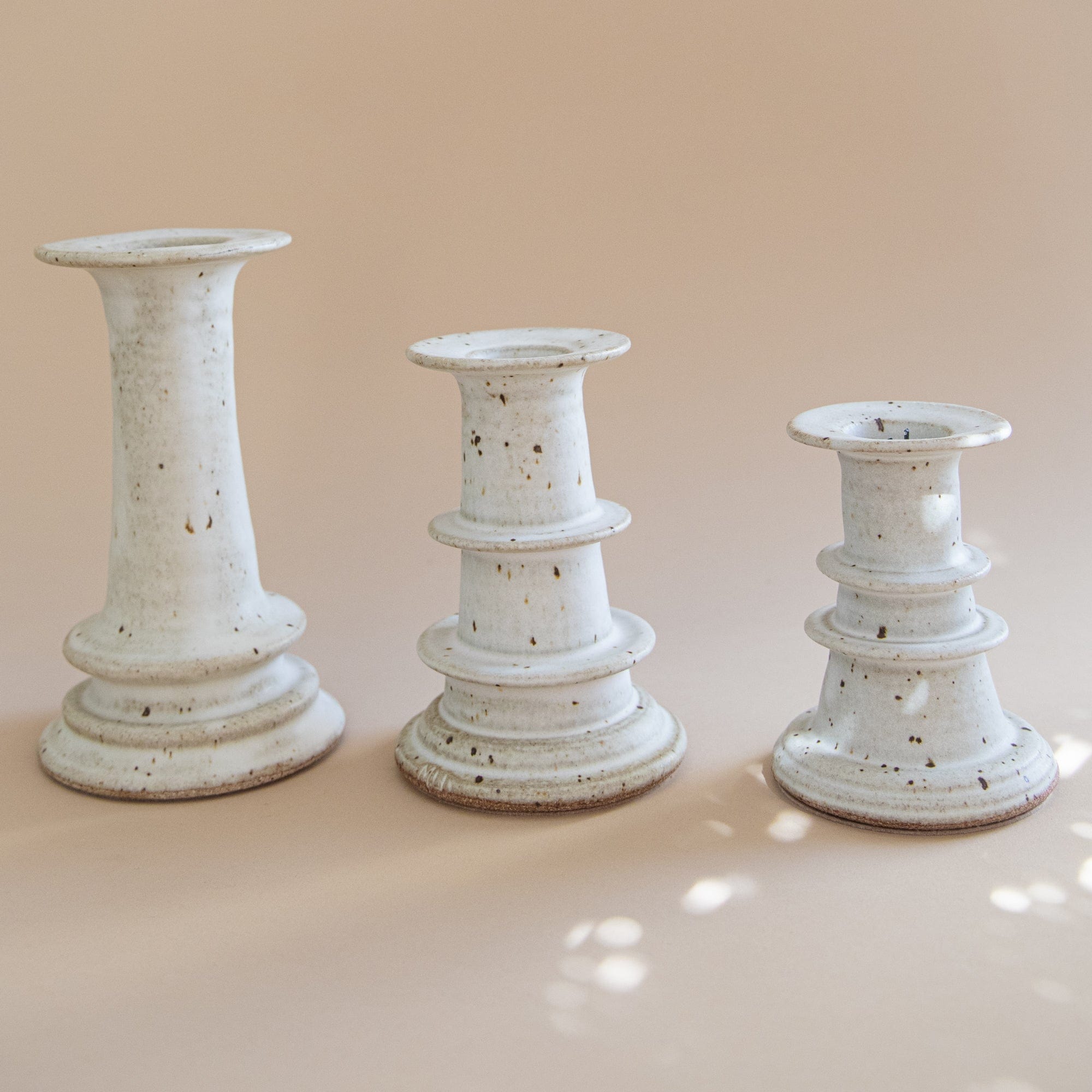 MH Ceramics Candle Holders Temple Candlesticks
