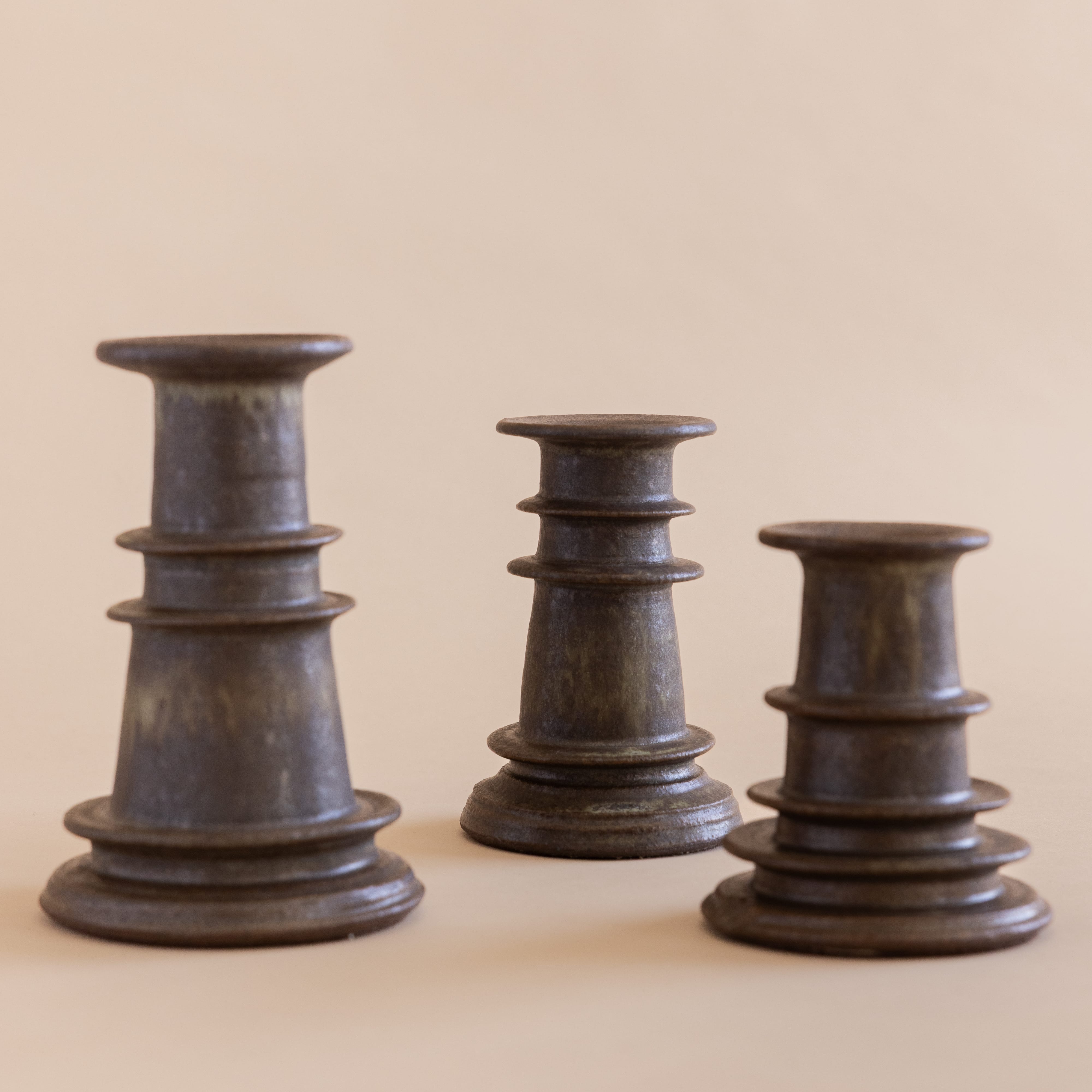 MH Ceramics Candle Holders Temple Candlesticks