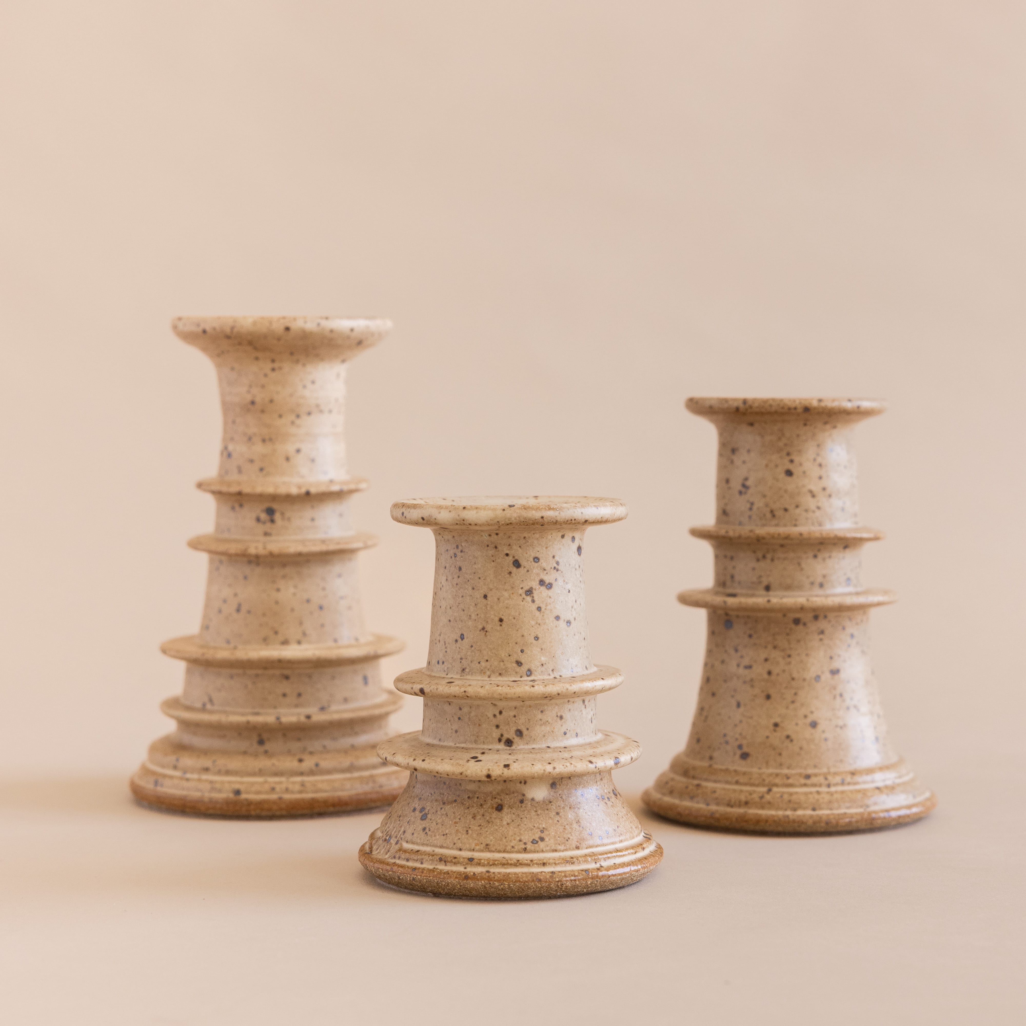 MH Ceramics Candle Holders Temple Candlesticks