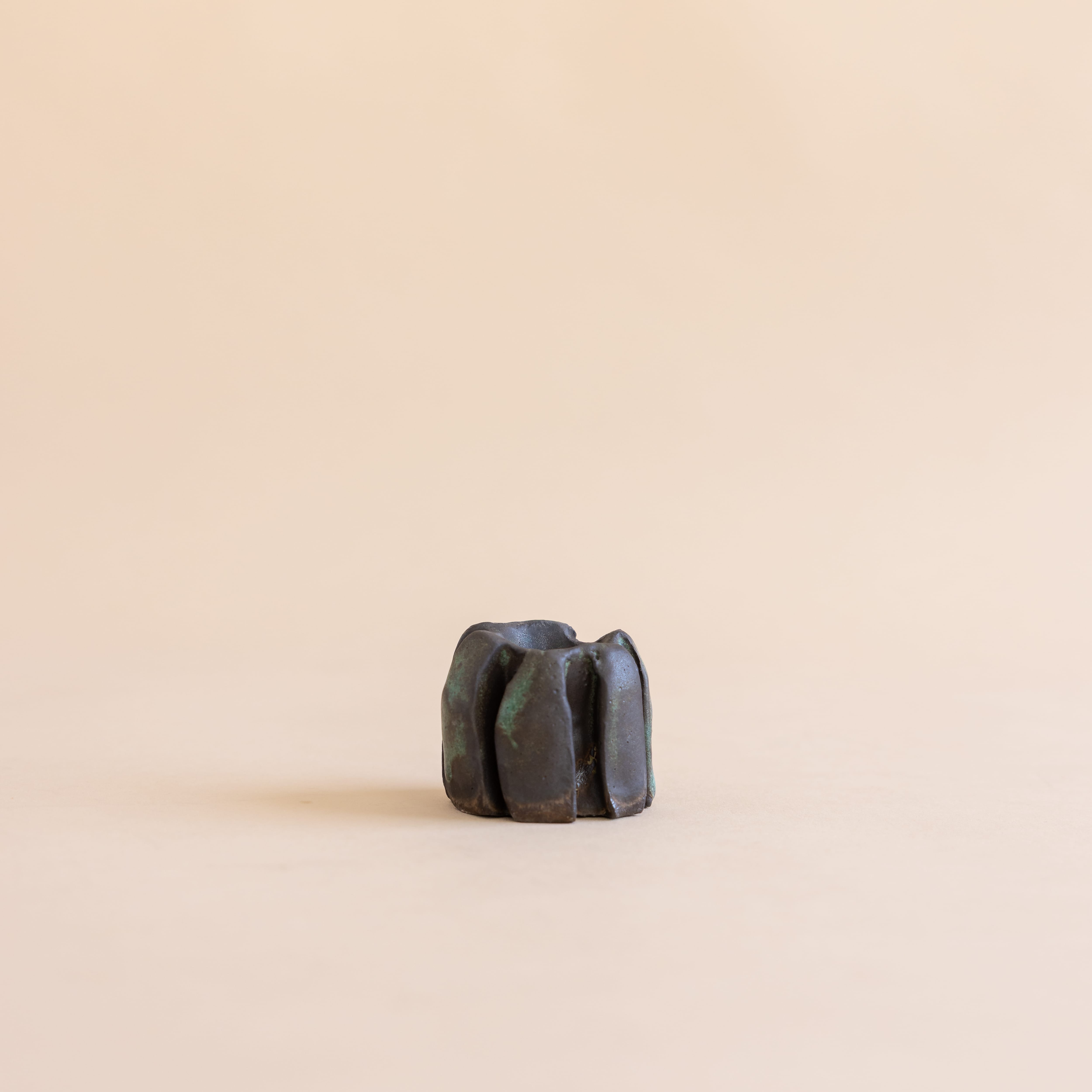 Mondays Candle Holders Patina / Short Ribbed Candleholder
