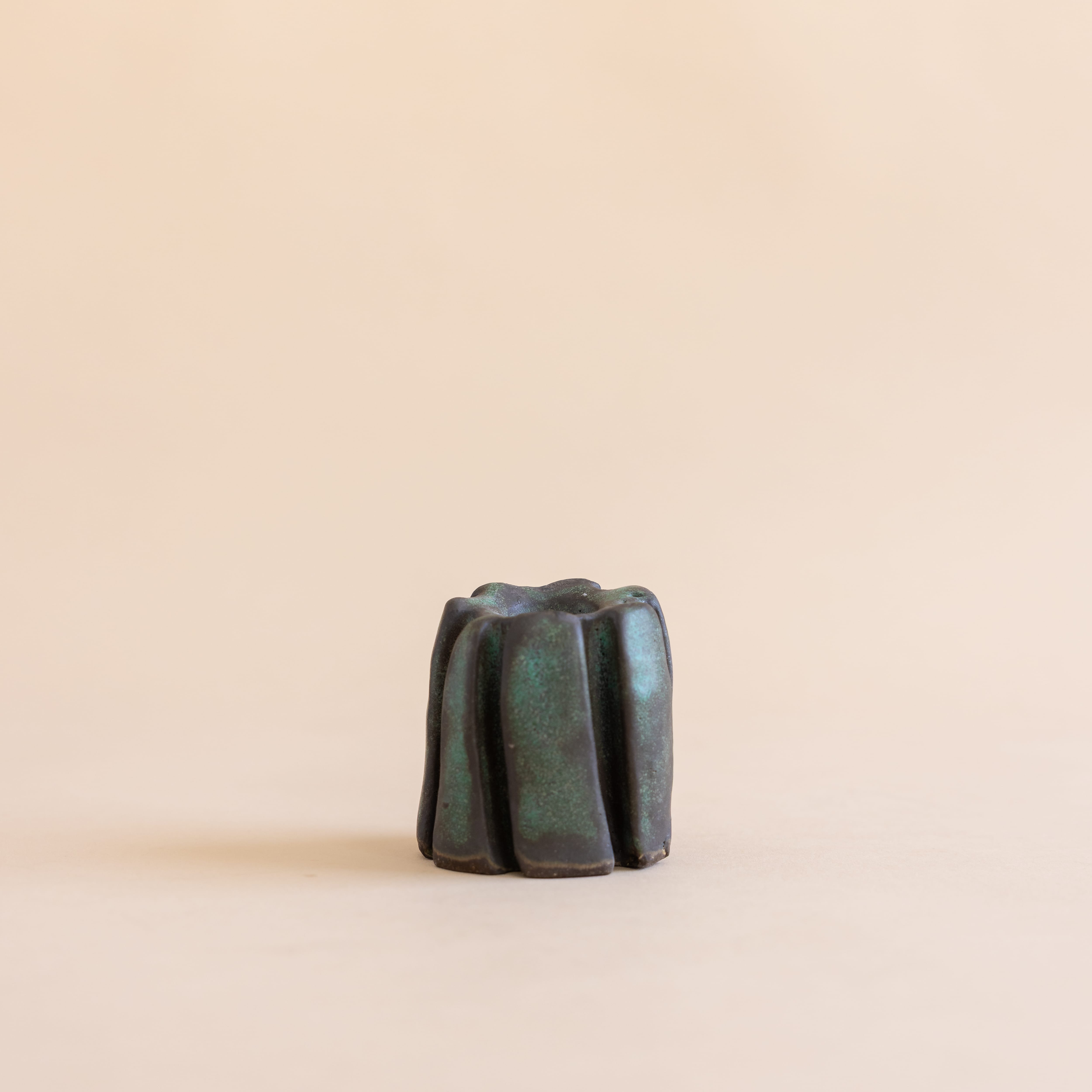 Mondays Candle Holders Patina / Tall Ribbed Candleholder