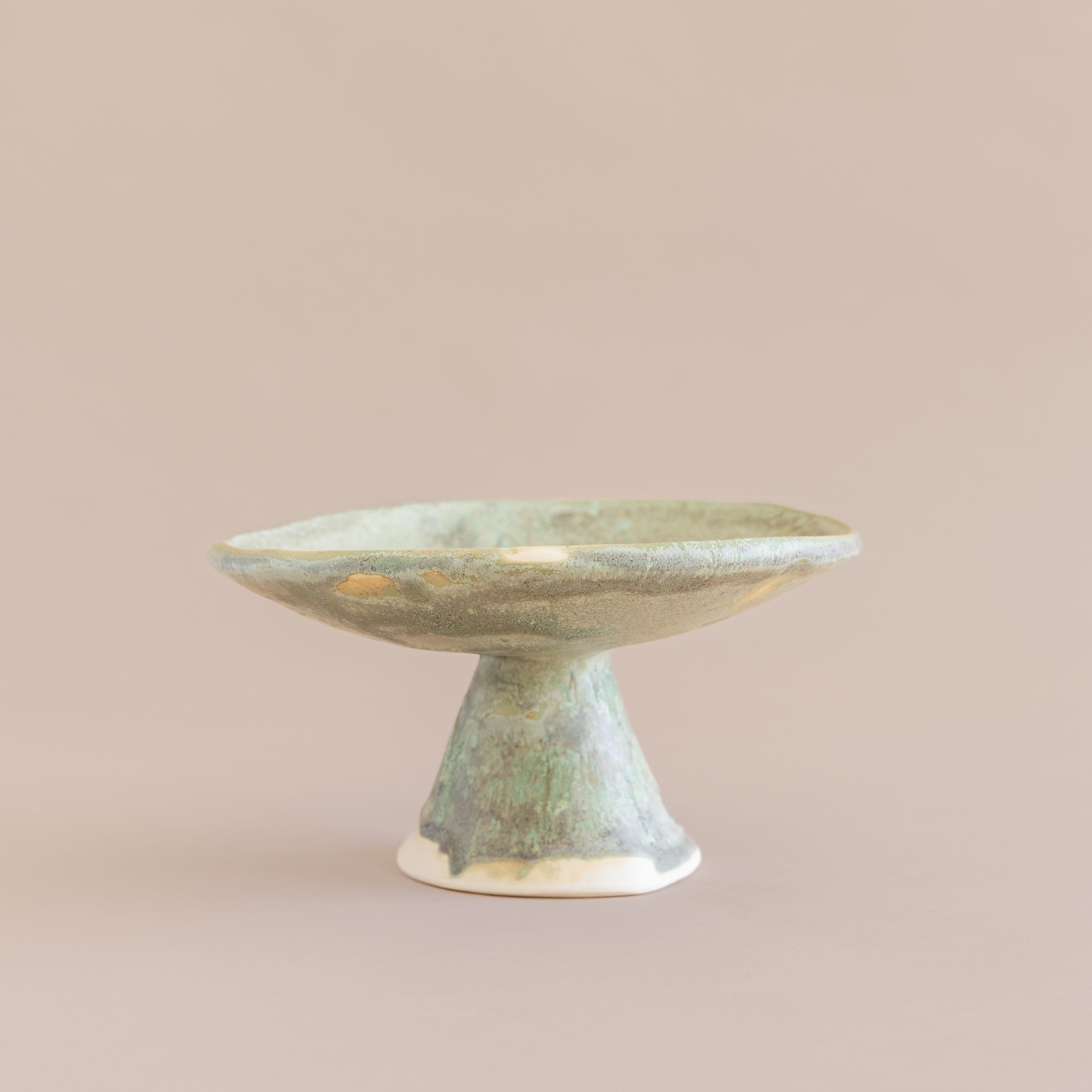 Mondays Trays + Catchalls Lichen / Medium Ceramic Pedestal Bowl
