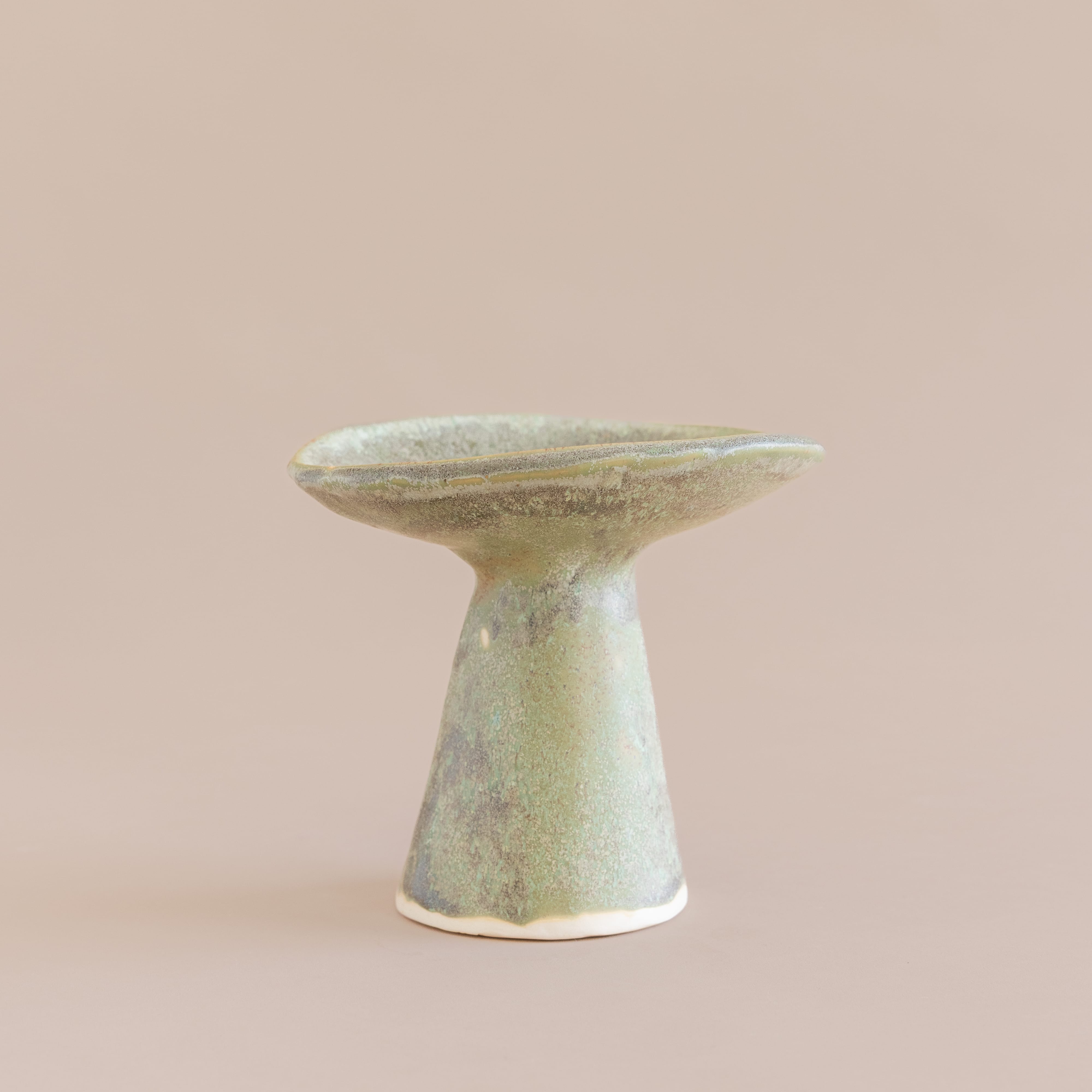 Mondays Trays + Catchalls Lichen / Small Ceramic Pedestal Bowl
