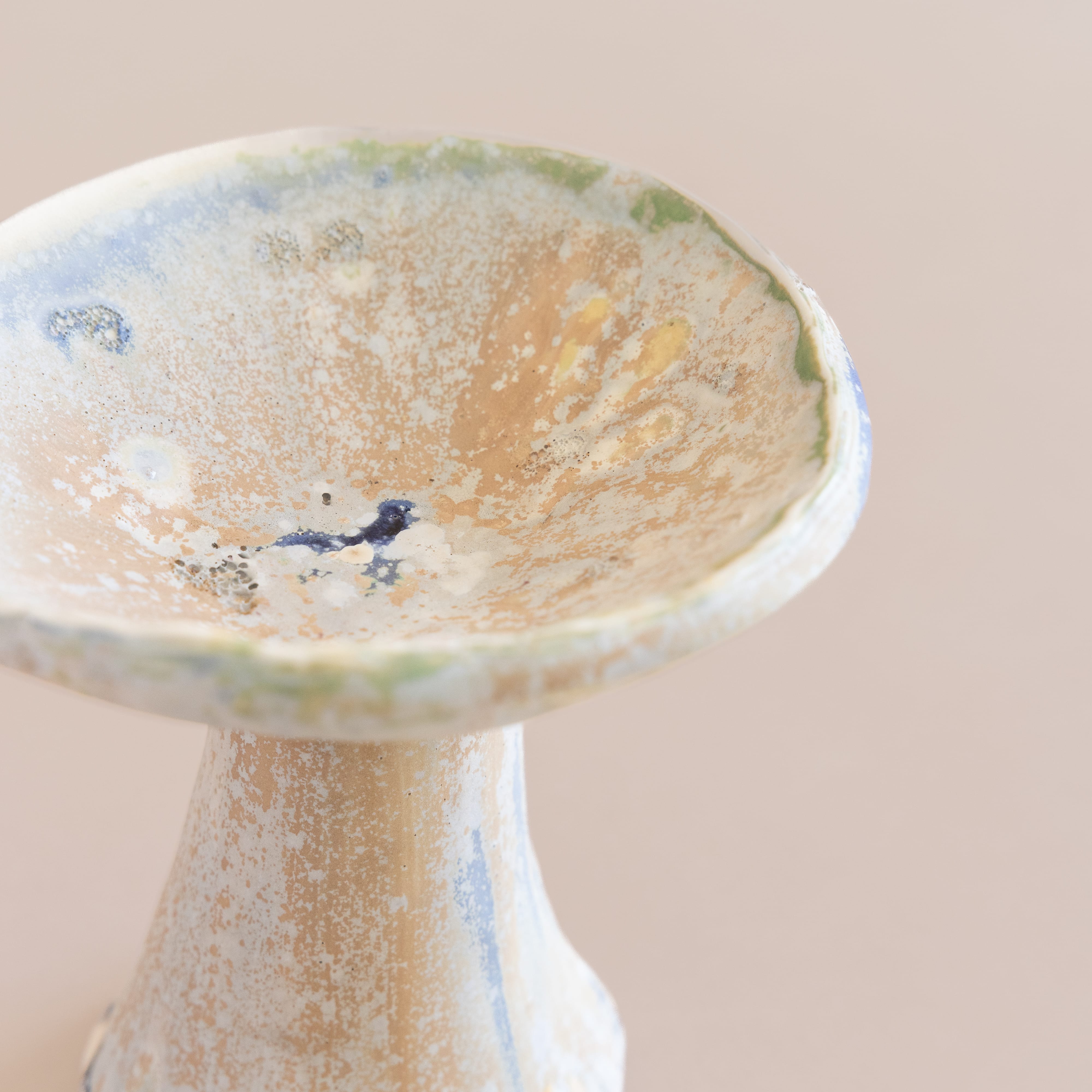 Mondays Trays + Catchalls Soda-Fired Ceramic Pedestal Bowl