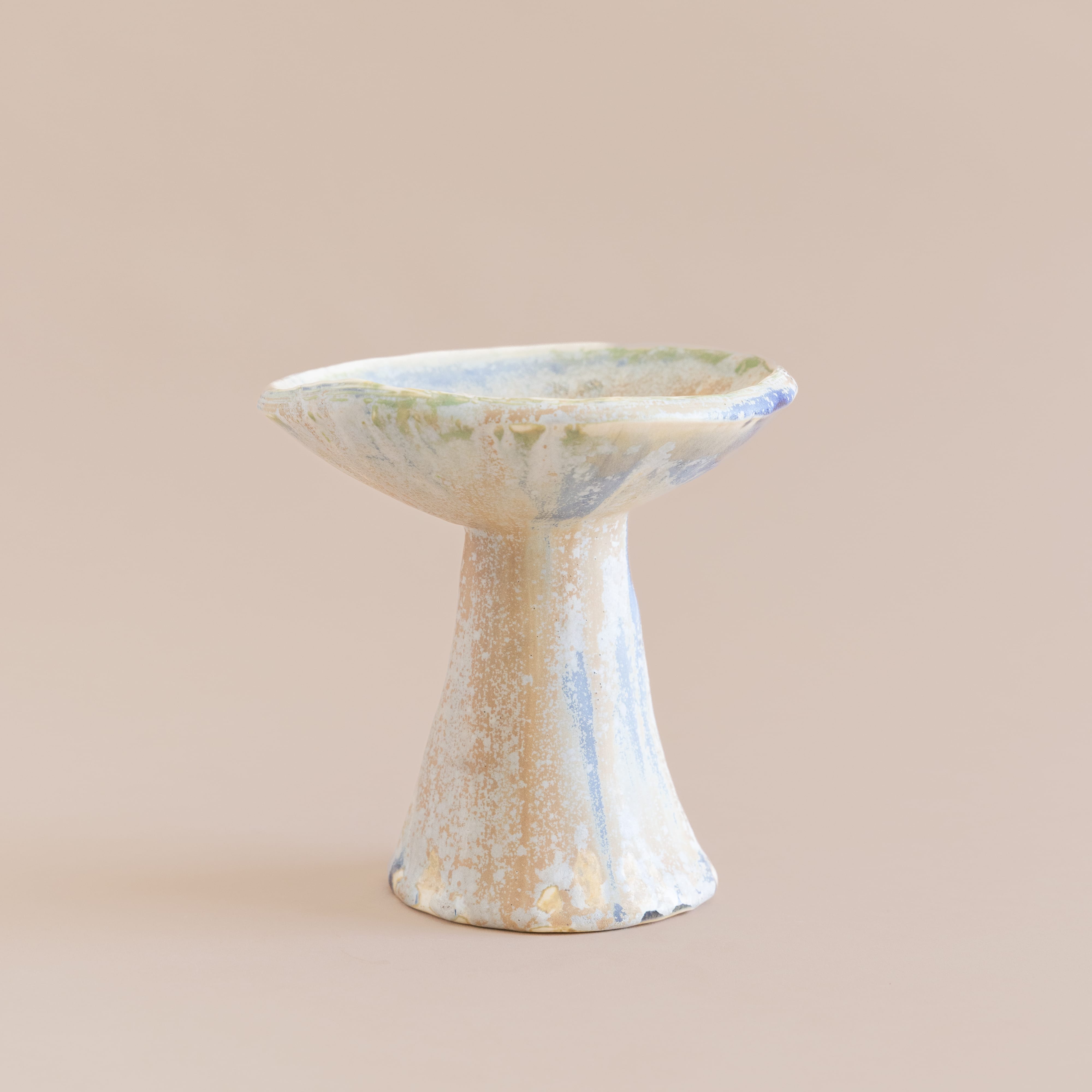 Mondays Trays + Catchalls Soda-Fired Ceramic Pedestal Bowl