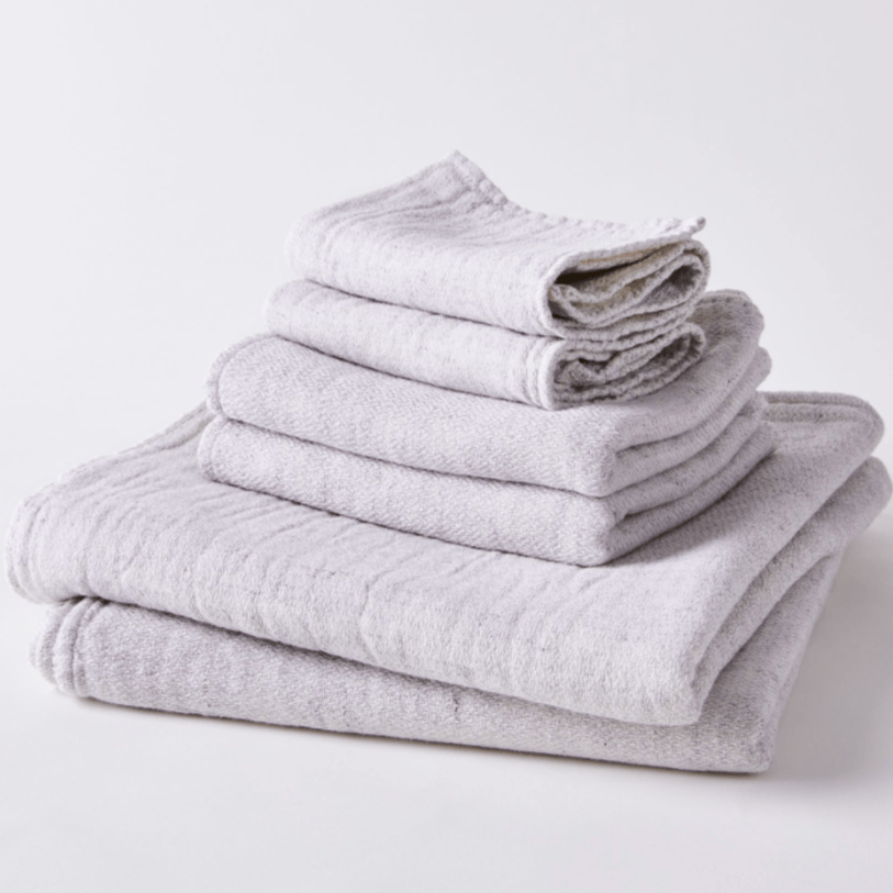 Morihata Bath Towels Bath Double-Sided Towels in Silver Grey