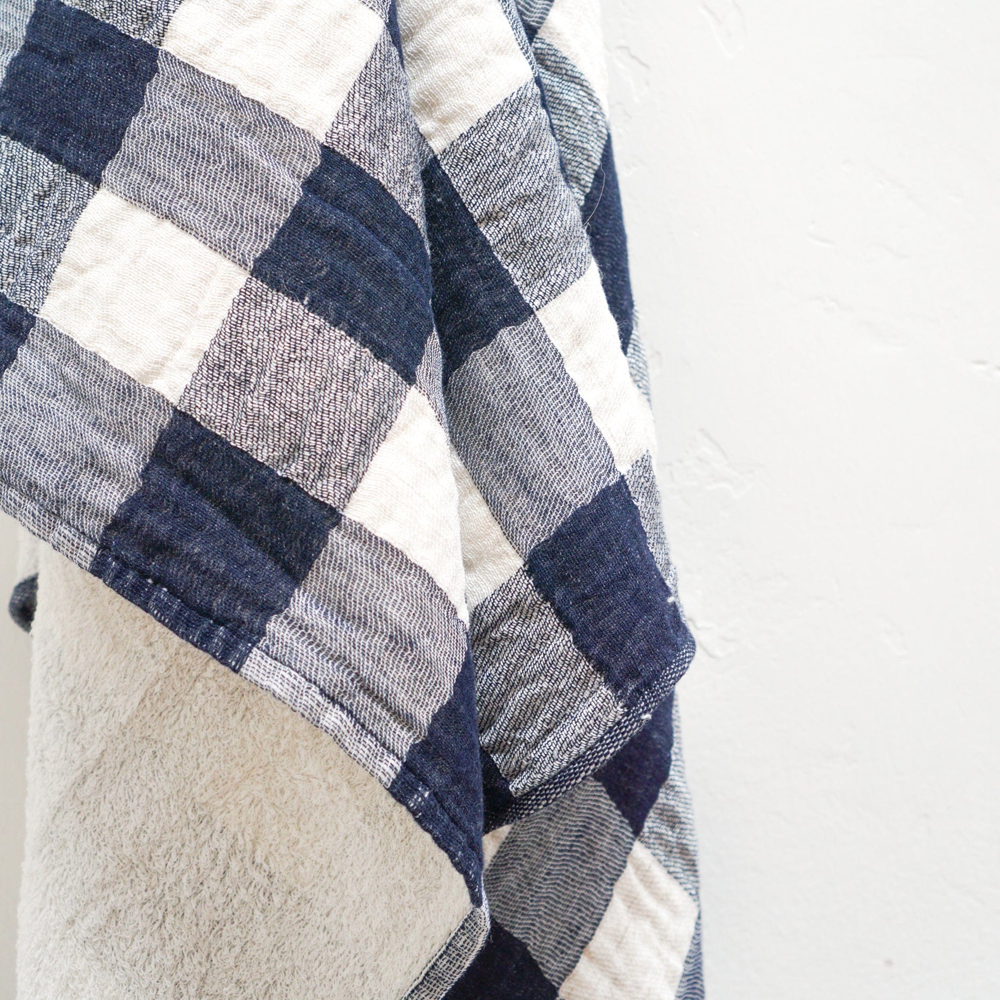 Morihata Bath Towels Gingham / Hand Towel 12.5" L x 32.2" W Double-Sided Towels