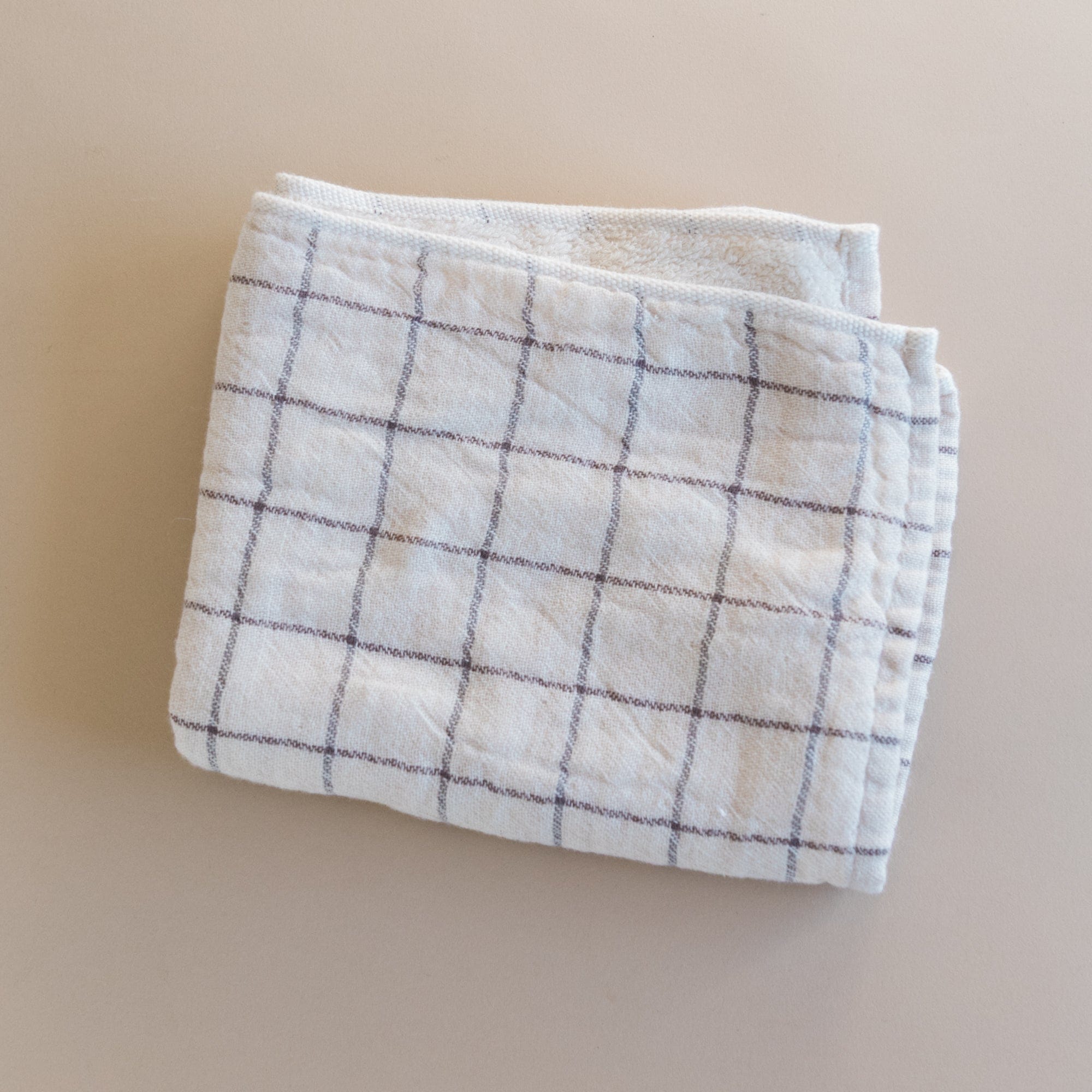 Morihata Bath Towels Grid / Washcloth 12.5" L x 12.5" W Double-Sided Towels