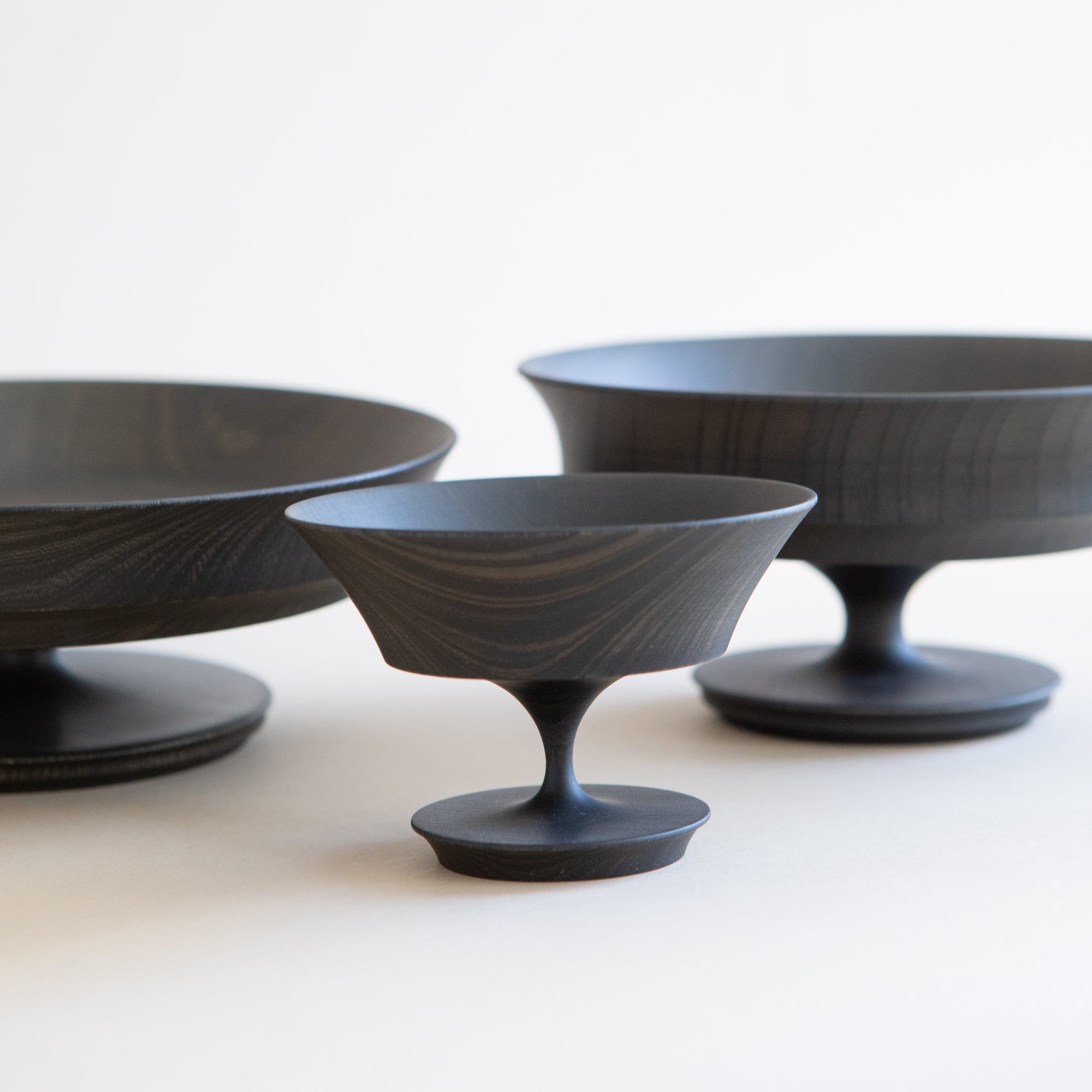 Morihata Trays + Catchalls Sinafu Pedestal Bowl in Black