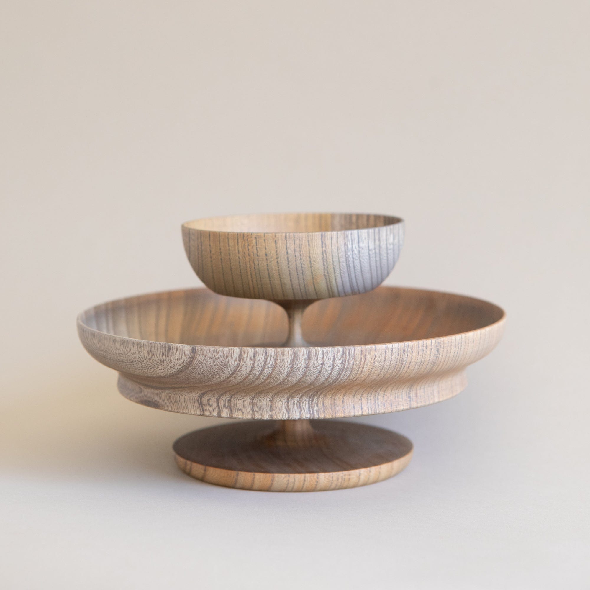 Morihata Trays + Catchalls Sinafu Pedestal Bowl in Smoky Grey