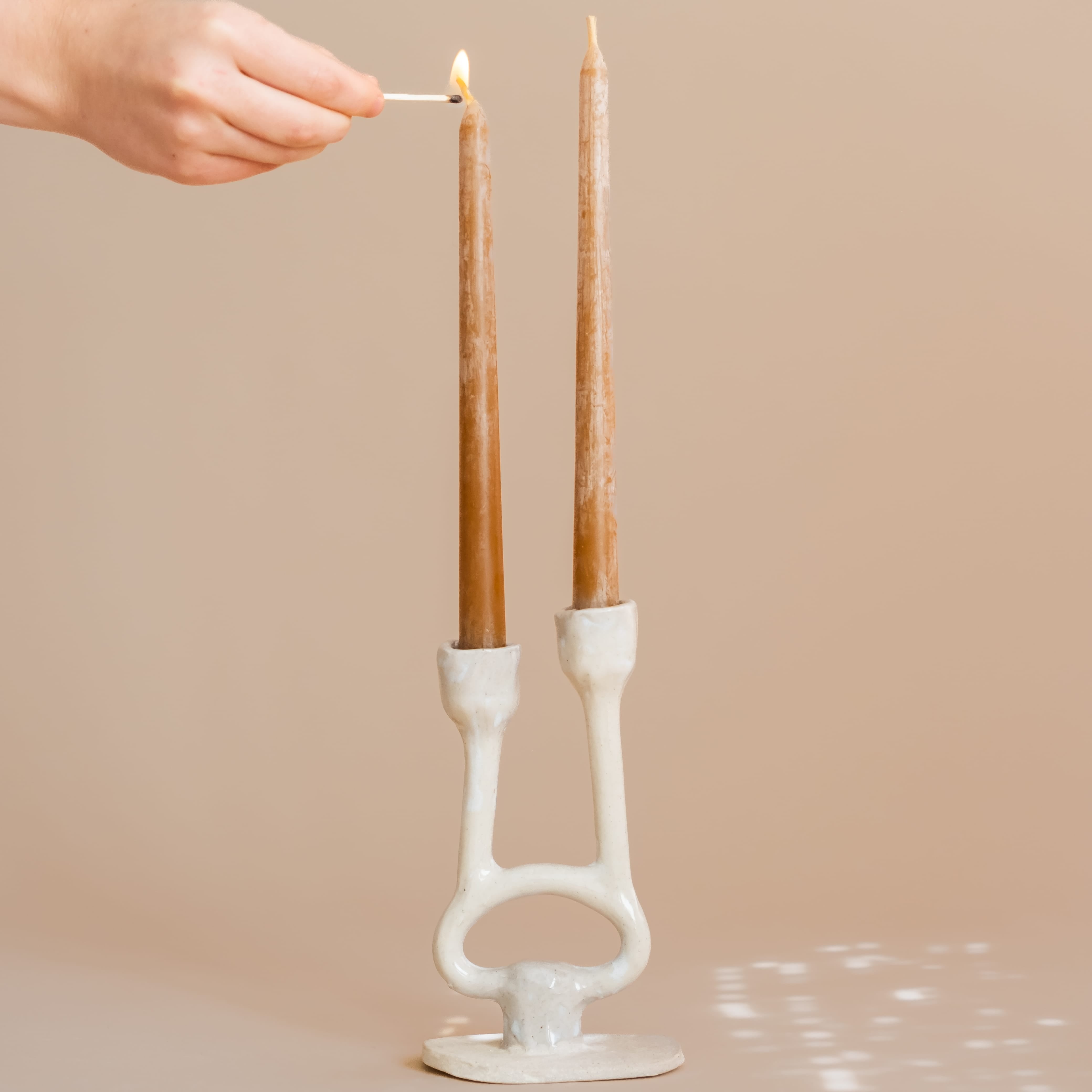 Nina Luna Studio Candle Holders Ceramic Candelabra