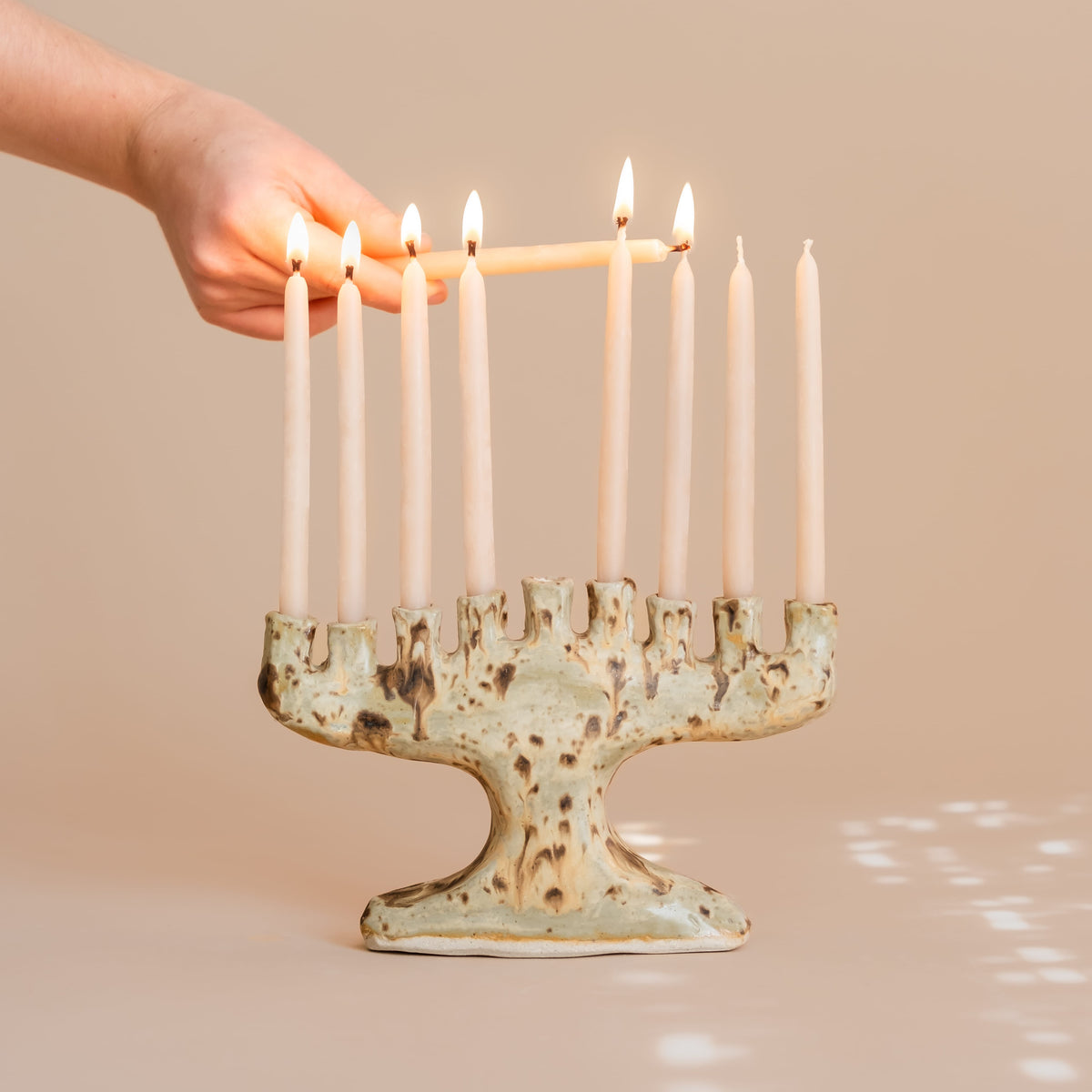 Nina Luna Studio Candle Holders Ceramic Menorah