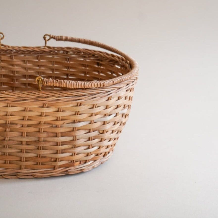 olli ella Baskets Rattan Basque Basket w/ Handles