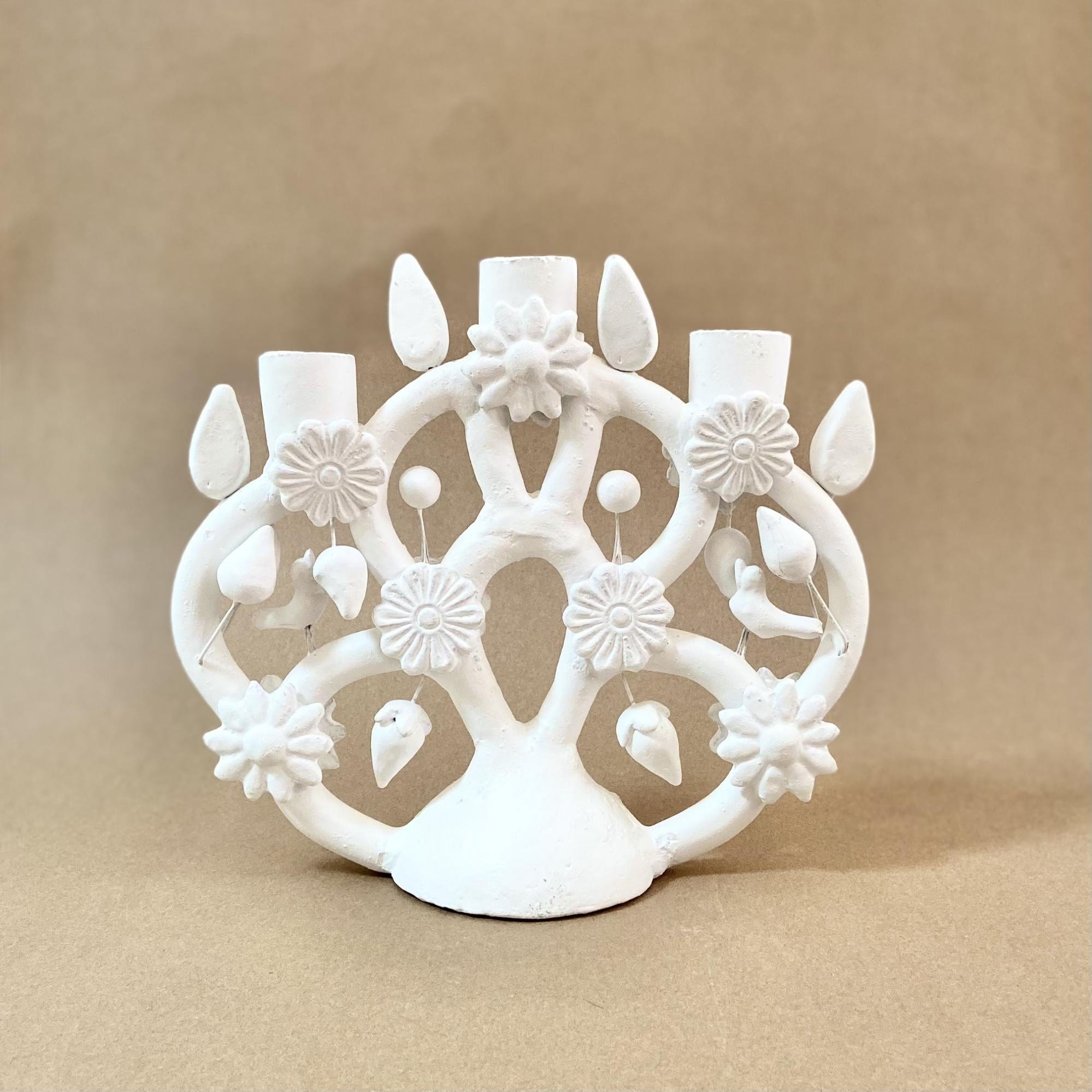 ONORA Candle Holders Blanco Tree of Life Candelabra