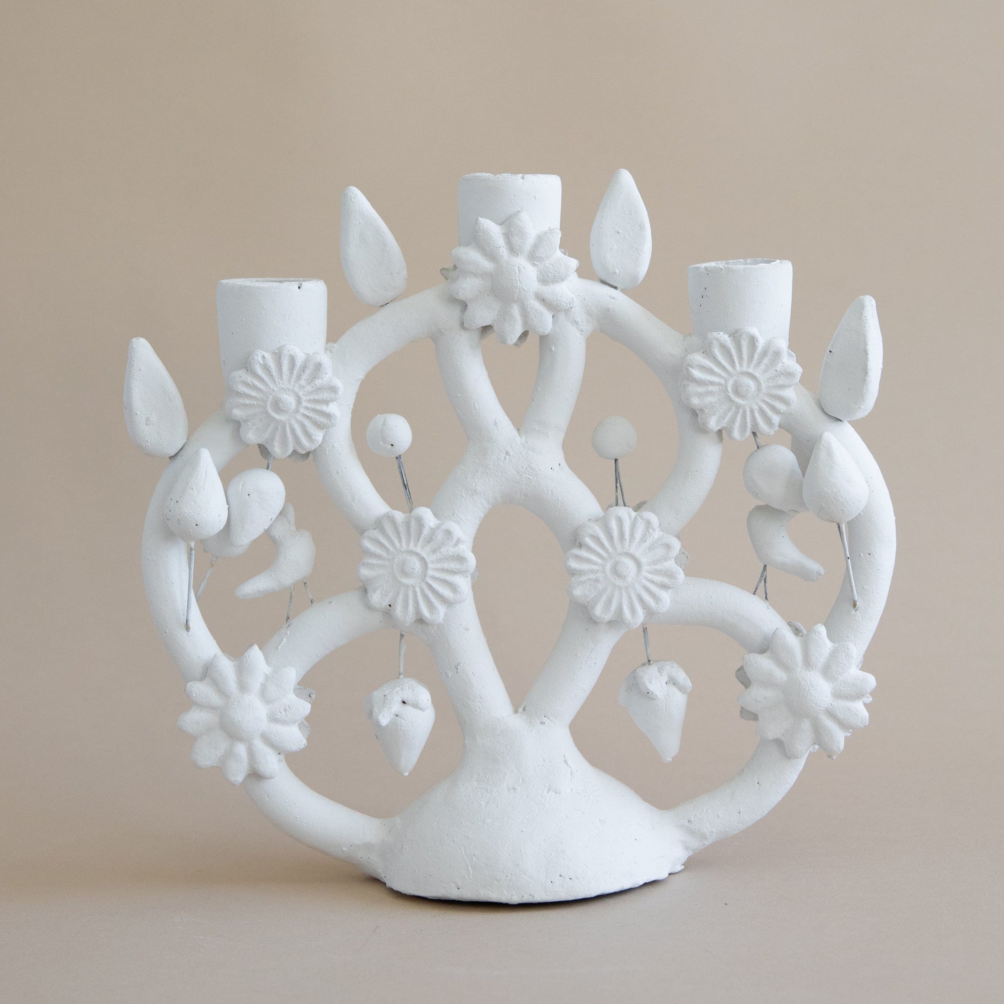 ONORA Candle Holders Blanco Tree of Life Candelabra