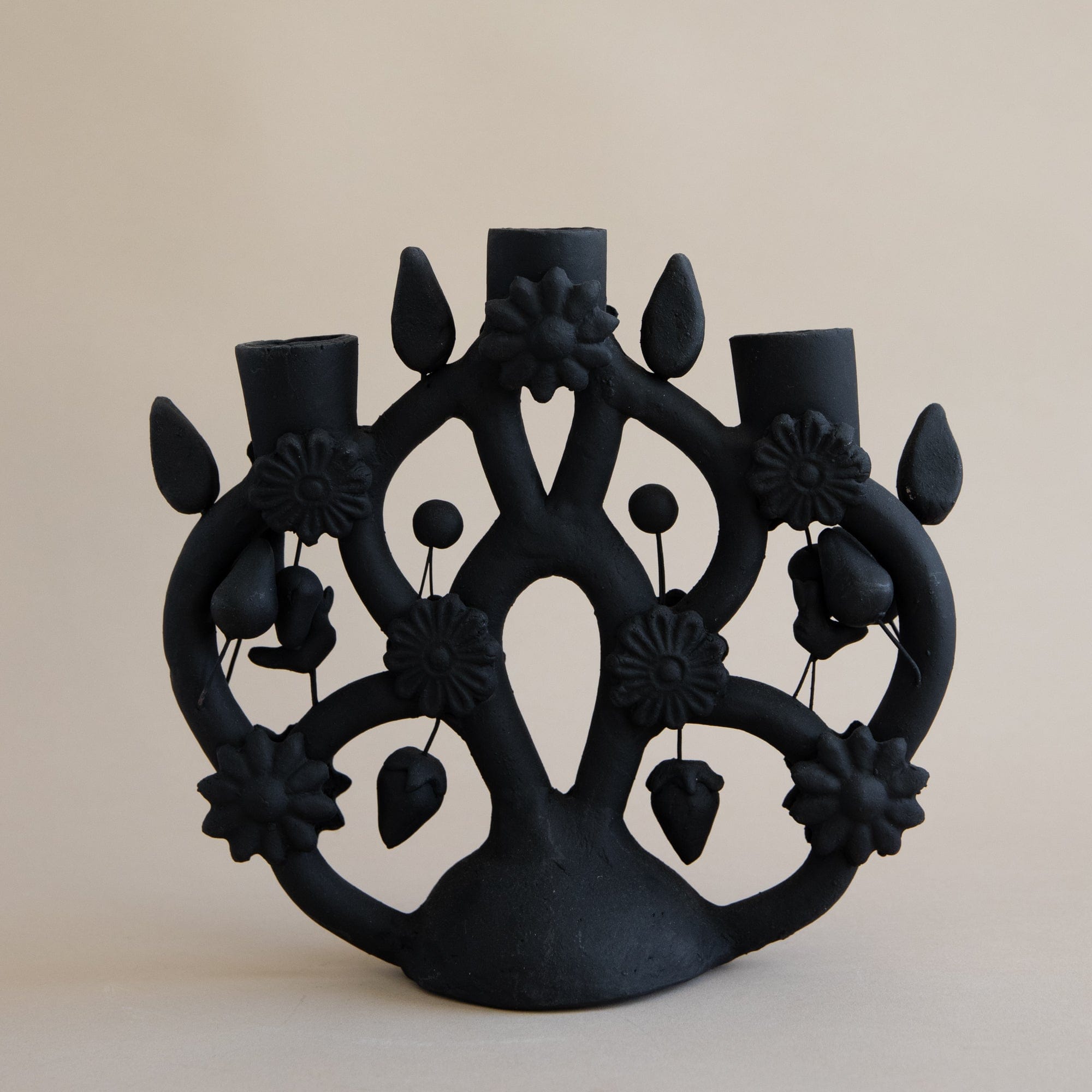 ONORA Candle Holders Negro Tree of Life Candelabra