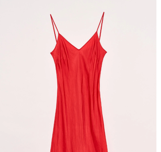 Organic John Patrick Dresses + Jumpsuits Lipstick / Extra Small Slip Dress Calf Length by Organic John Patrick