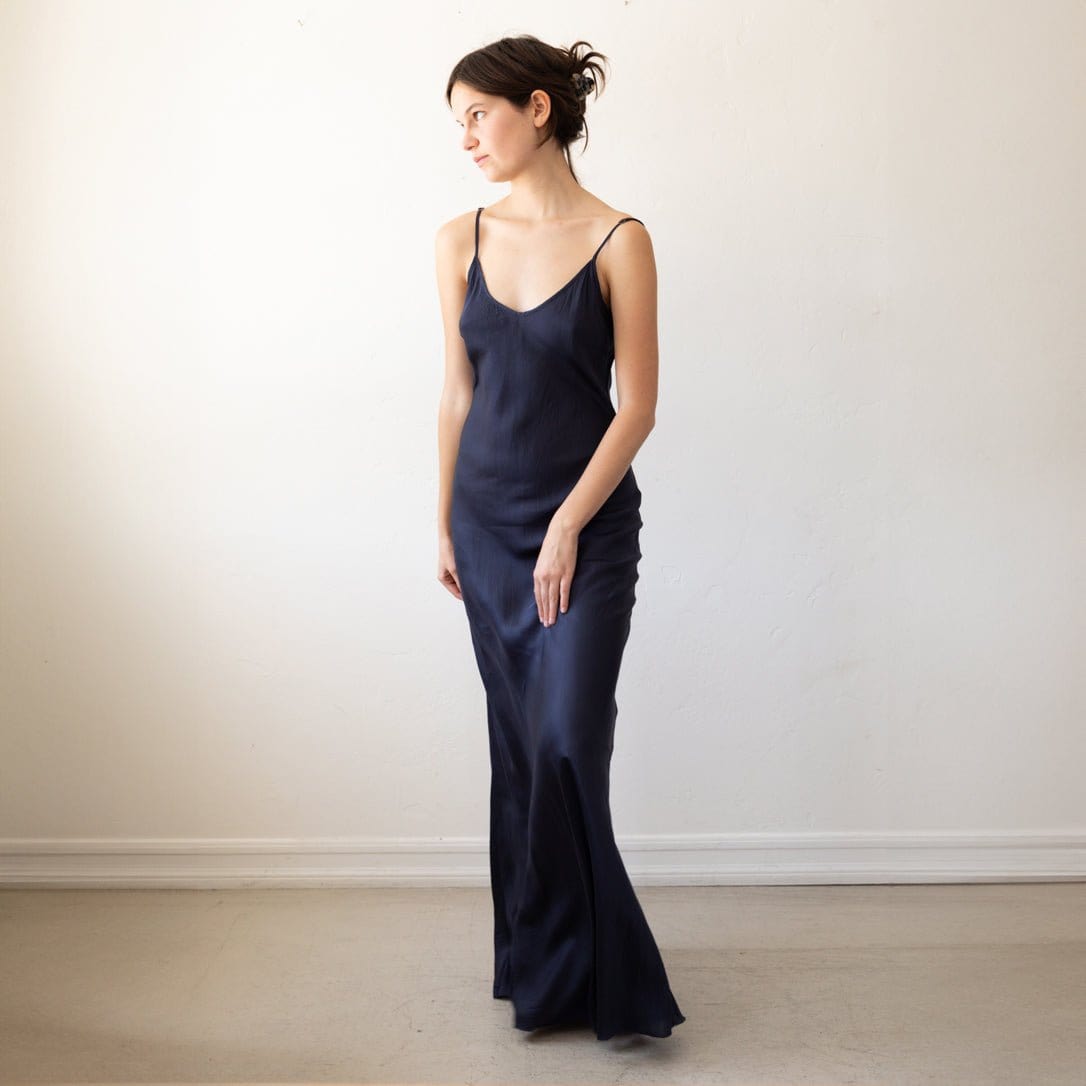 Organic John Patrick Dresses + Jumpsuits Navy / Extra Small Slip Dress Ankle Length by Organic John Patrick